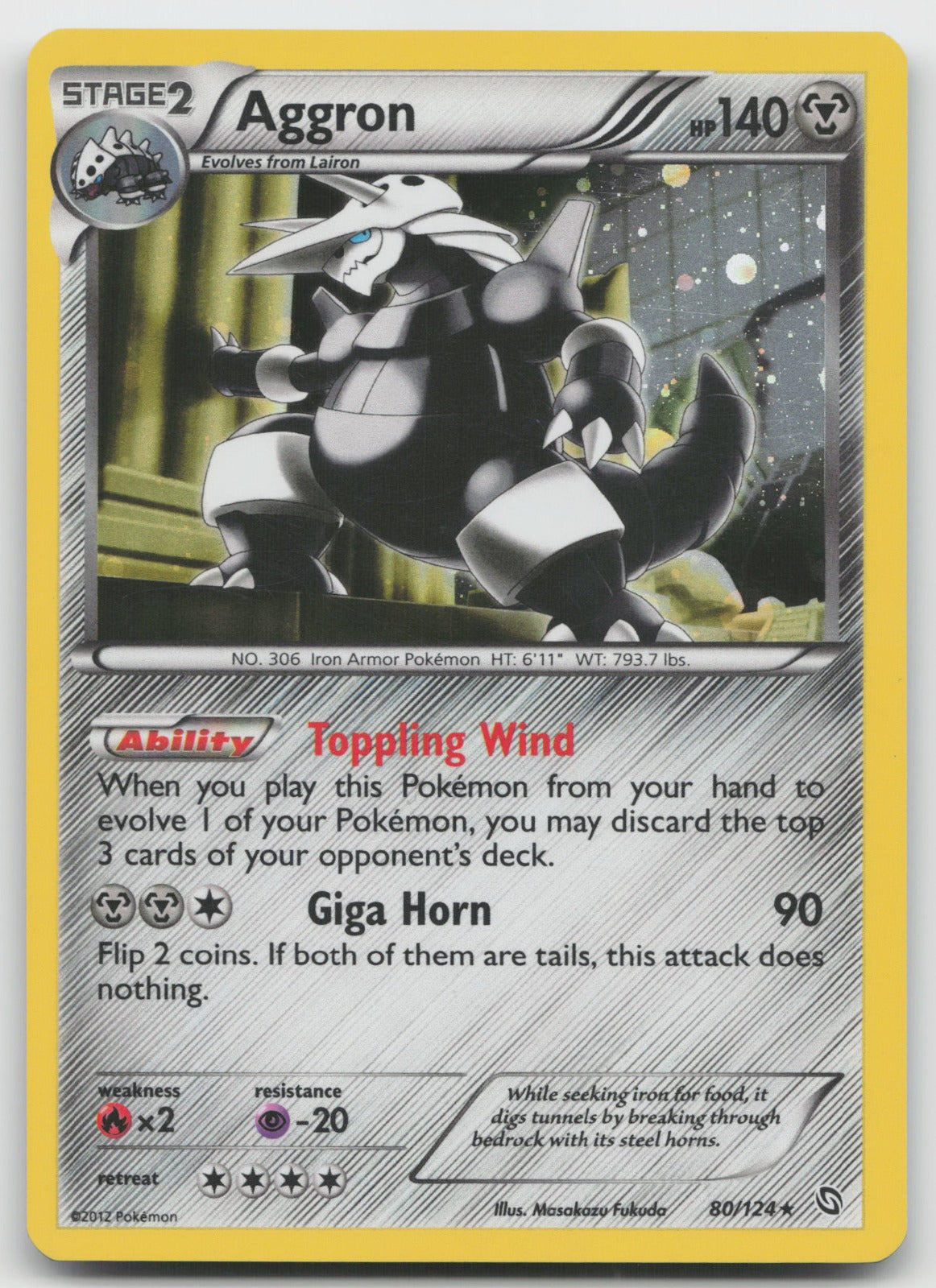 Aggron Cosmos Holo Rare Dragons Exalted 80/124 LP