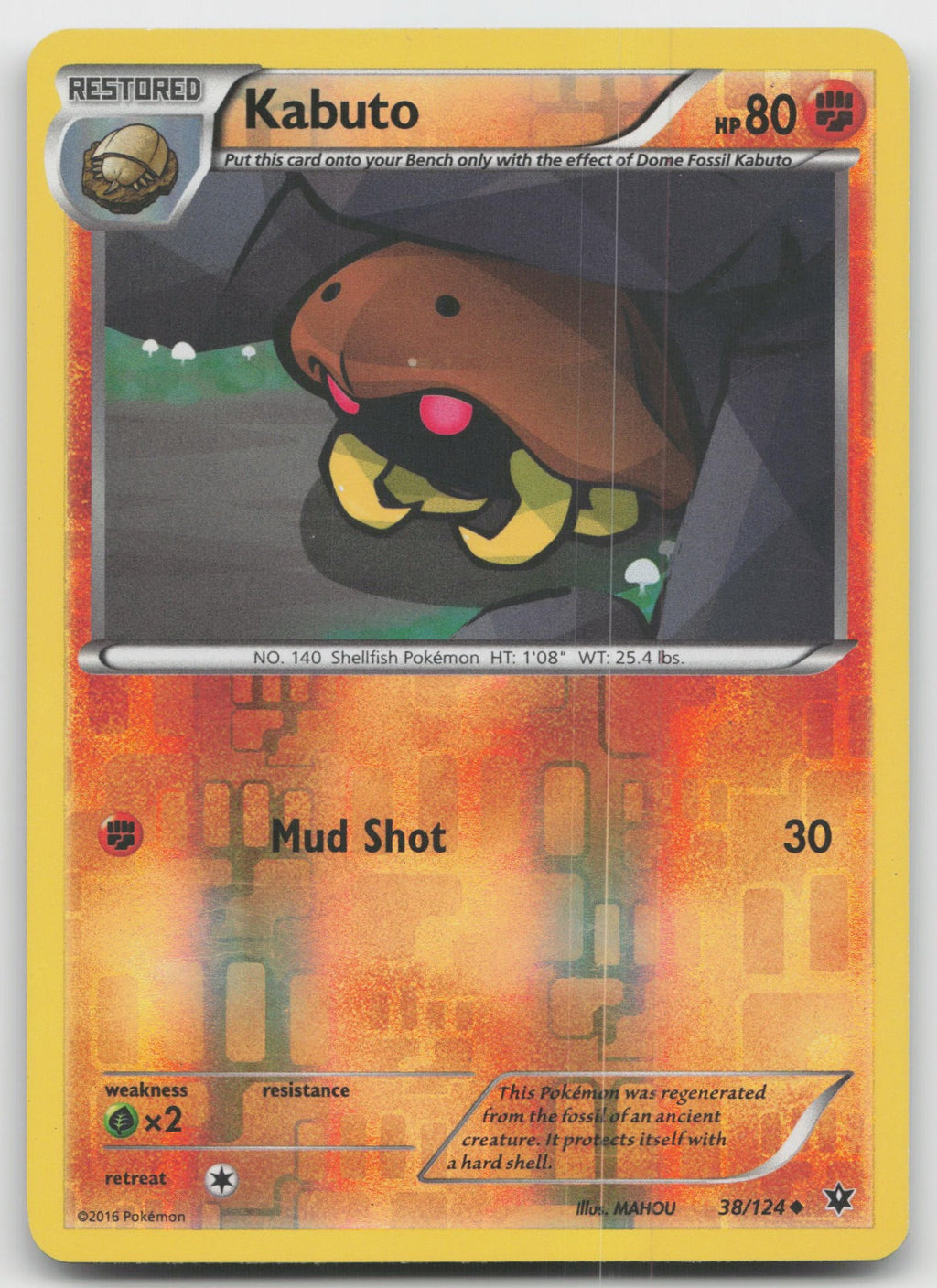 Kabuto Uncommon Reverse Holo XY - Fates Collide 38/124 LP