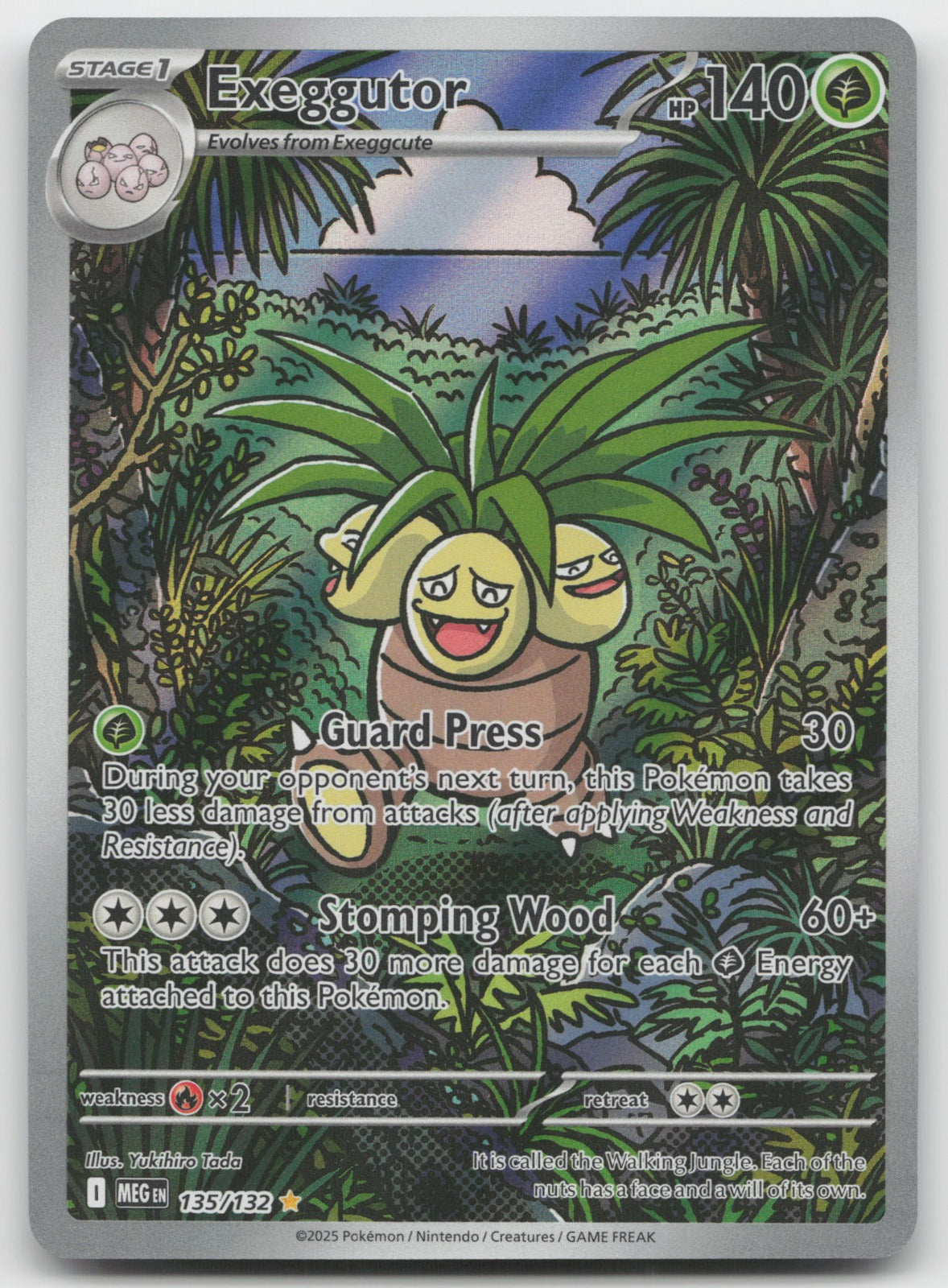 Exeggutor Holo Illustration Rare ME01: Mega Evolution 135/132 NM