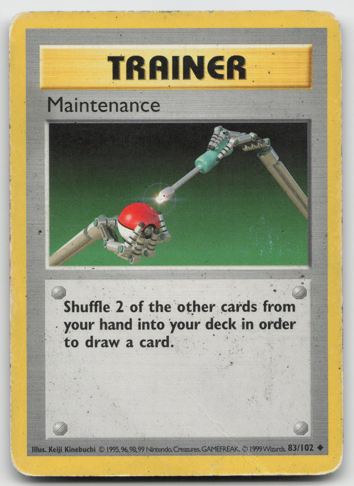 Maintenance Uncommon Normal Base Set (Shadowless) 83/102 HP