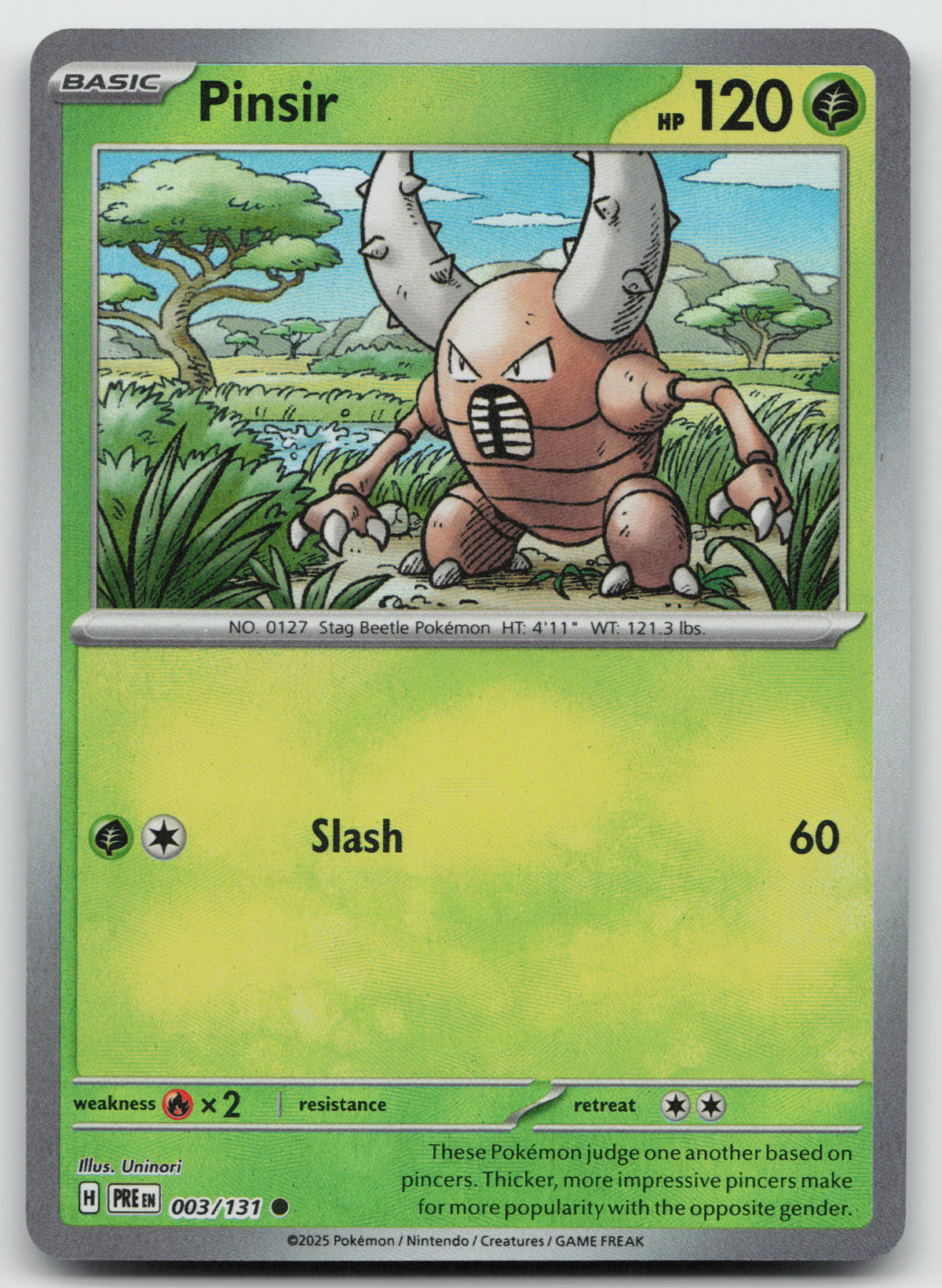 Pinsir (Poke Ball Pattern) Common Holo SV: Prismatic Evolutions 003/131 NM