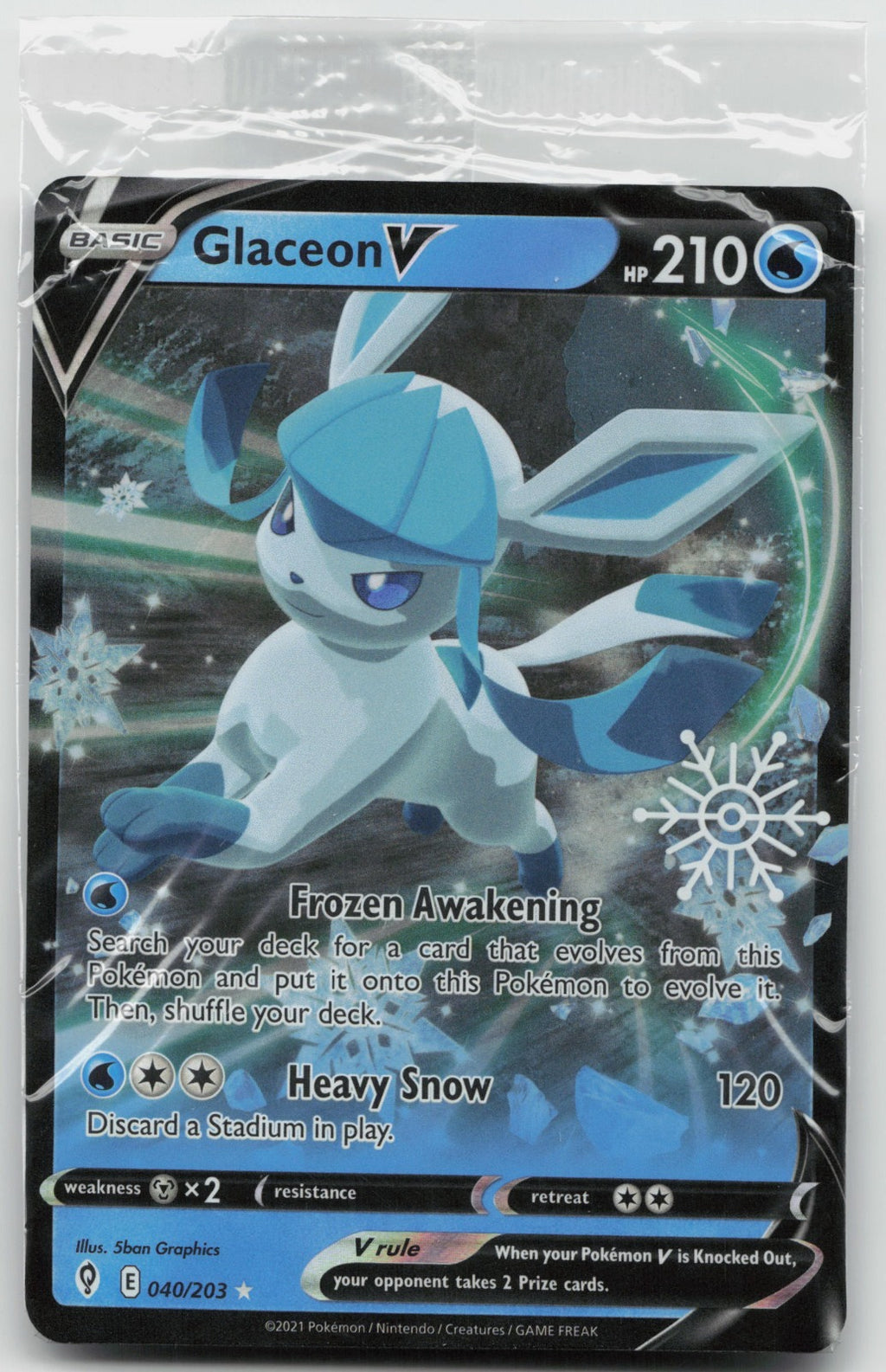 Glaceon V - (Holiday Calendar) Ultra Rare Holo 040/203 NM SEALED