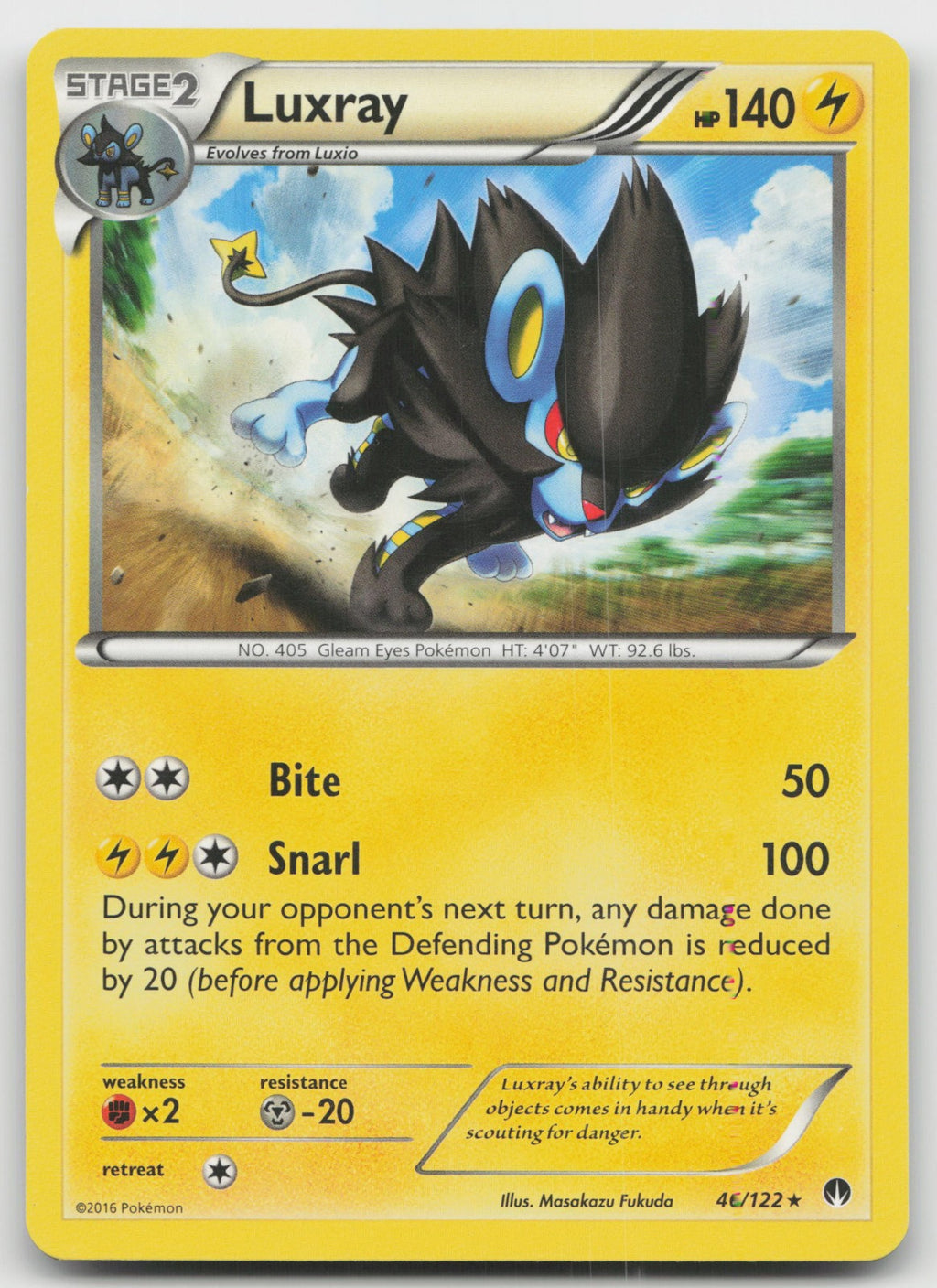 Luxray Rare XY - BREAKpoint 46/122 LP