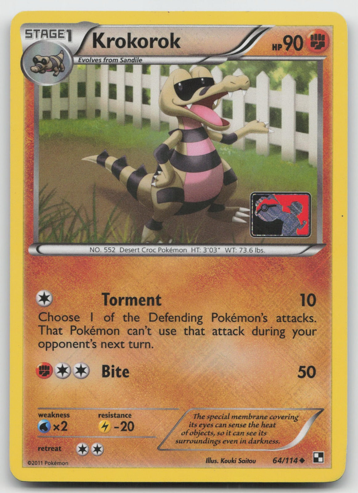 Krokorok - (League Promo) Promo Reverse Holo 64/114 NM