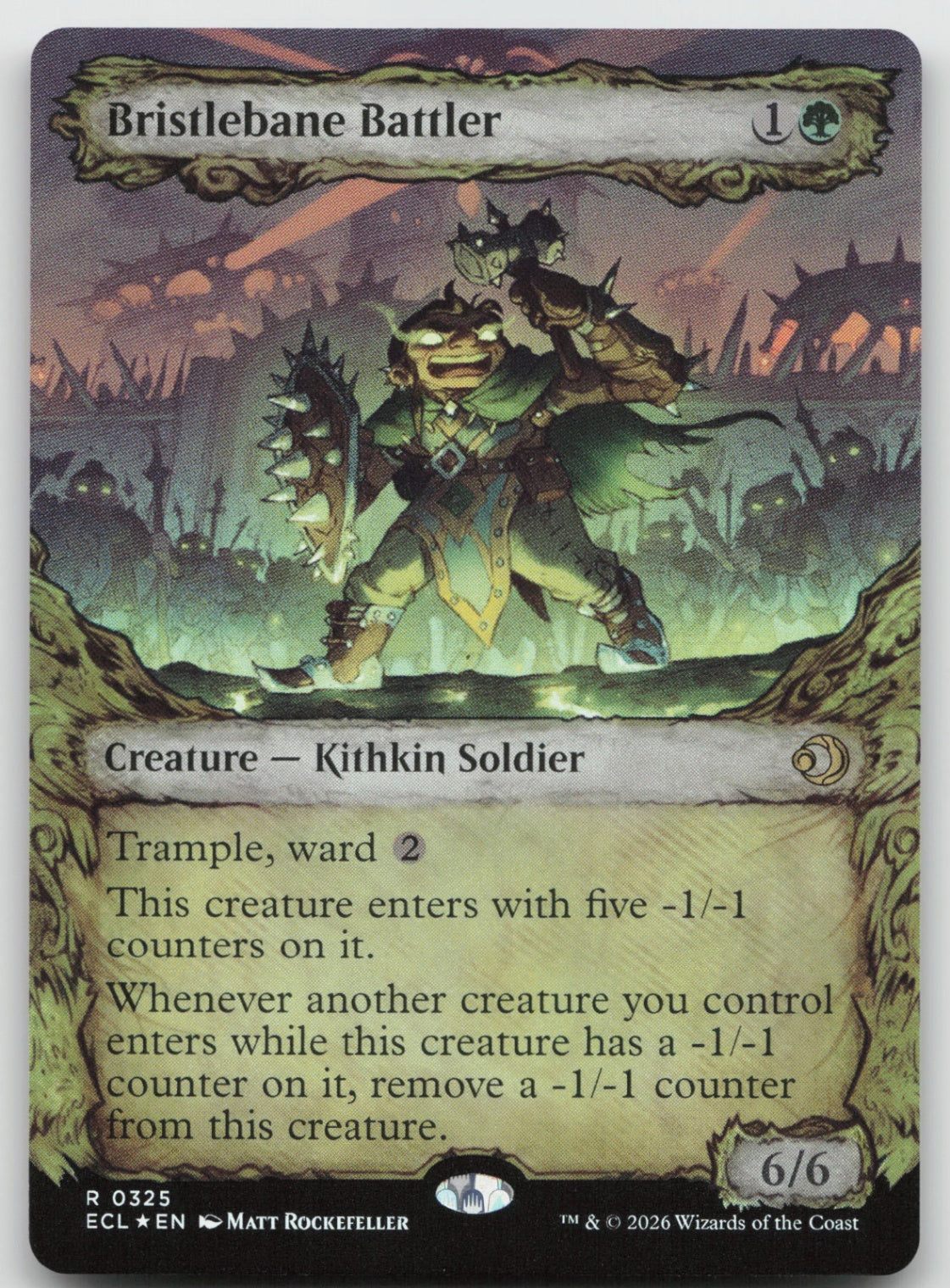 Bristlebane Battler (Showcase) R Foil Lorwyn Eclipsed 325 NM