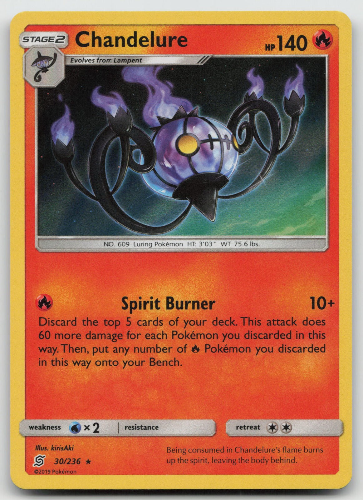 Chandelure Holo Rare SM - Unified Minds 30/236 NM