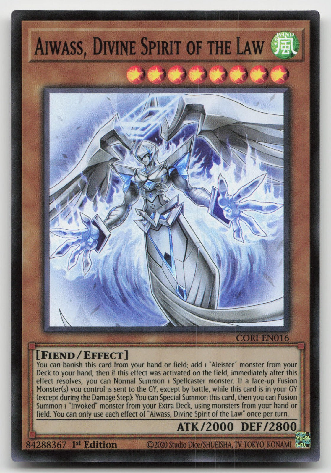 Aiwass, Divine Spirit of the Law 1st Super Rare Chaos Origins CORI-EN016 NM