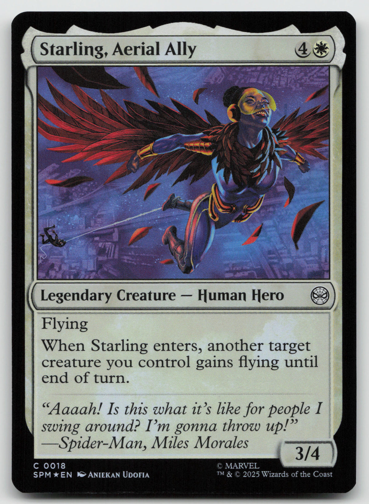 Starling, Aerial Ally C Foil Marvel's Spider-Man 18 NM
