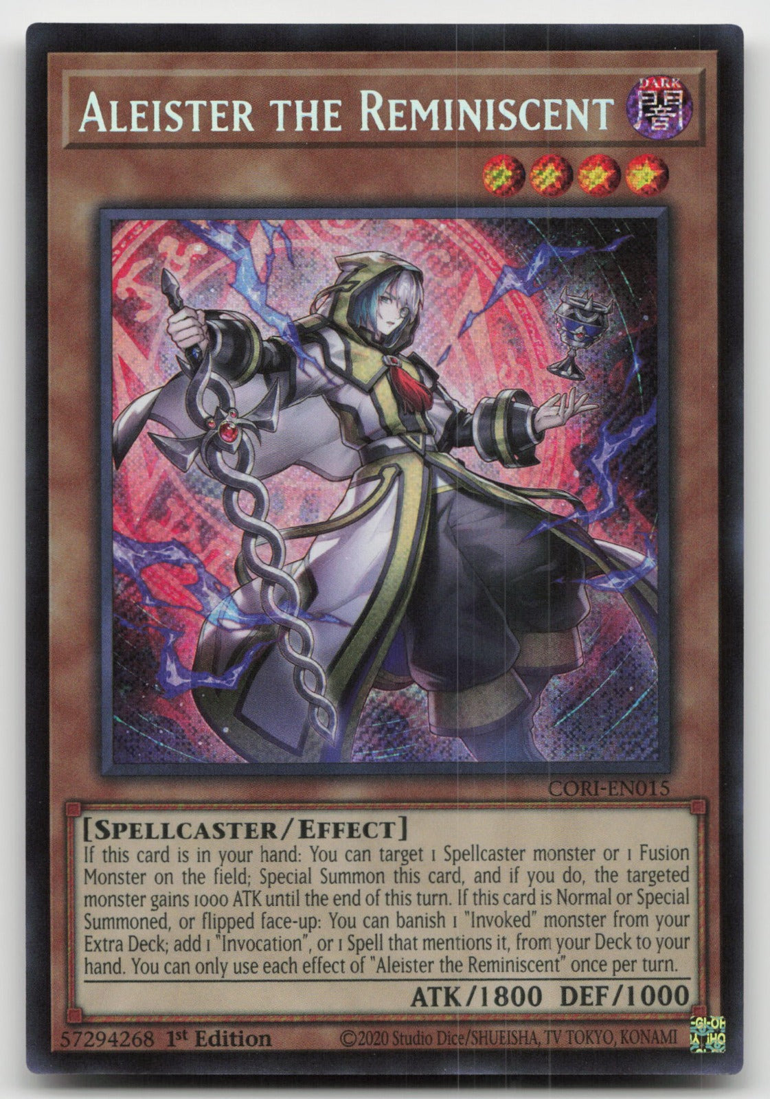 Aleister the Reminiscent 1st Edition Secret Rare Chaos Origins CORI-EN015 NM