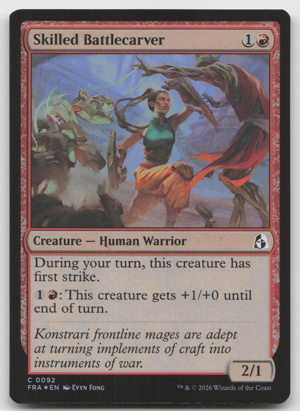 Skilled Battlecarver C Foil Reality Fracture 92 NM