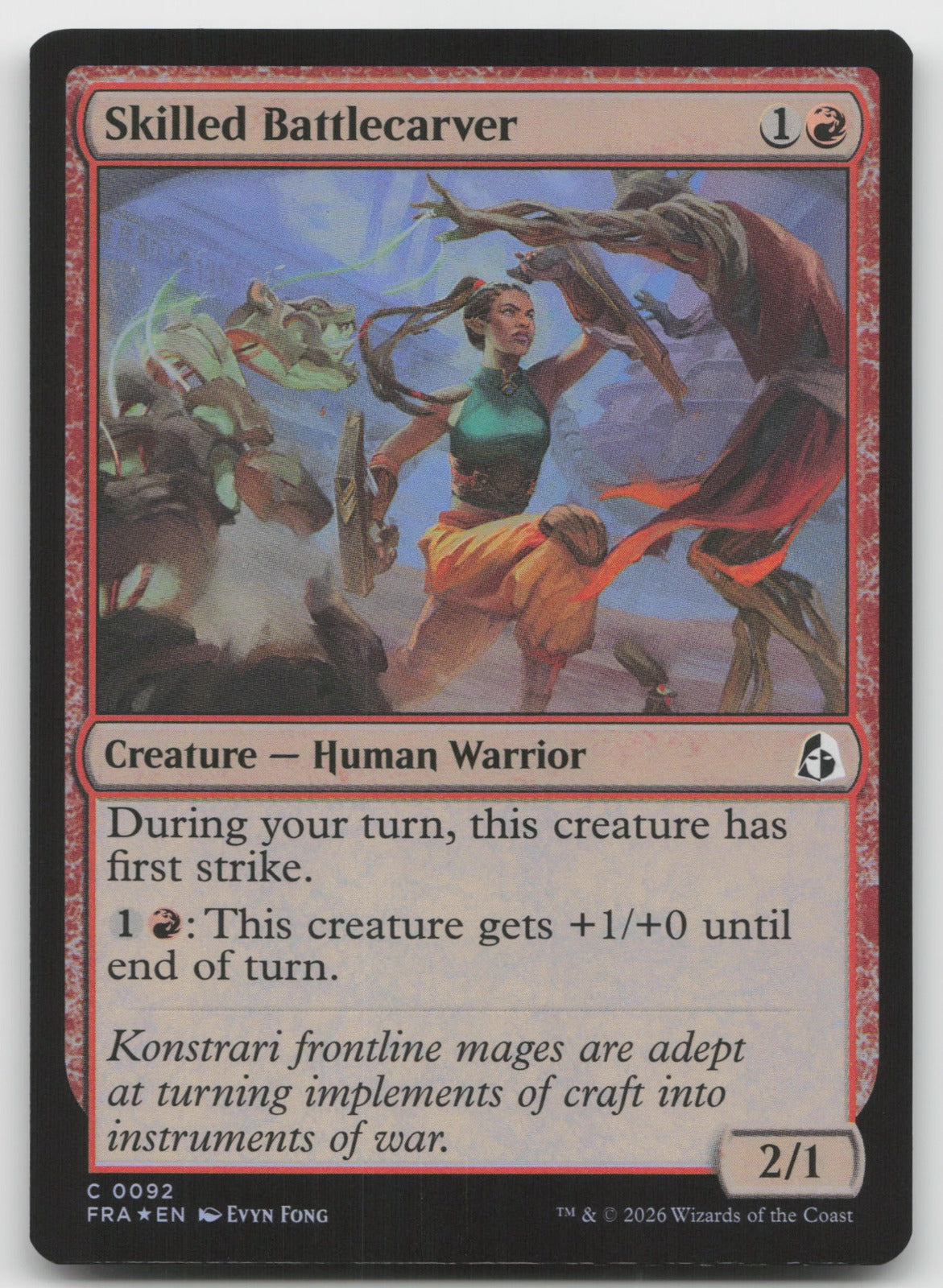 Skilled Battlecarver C Foil Reality Fracture 92 NM