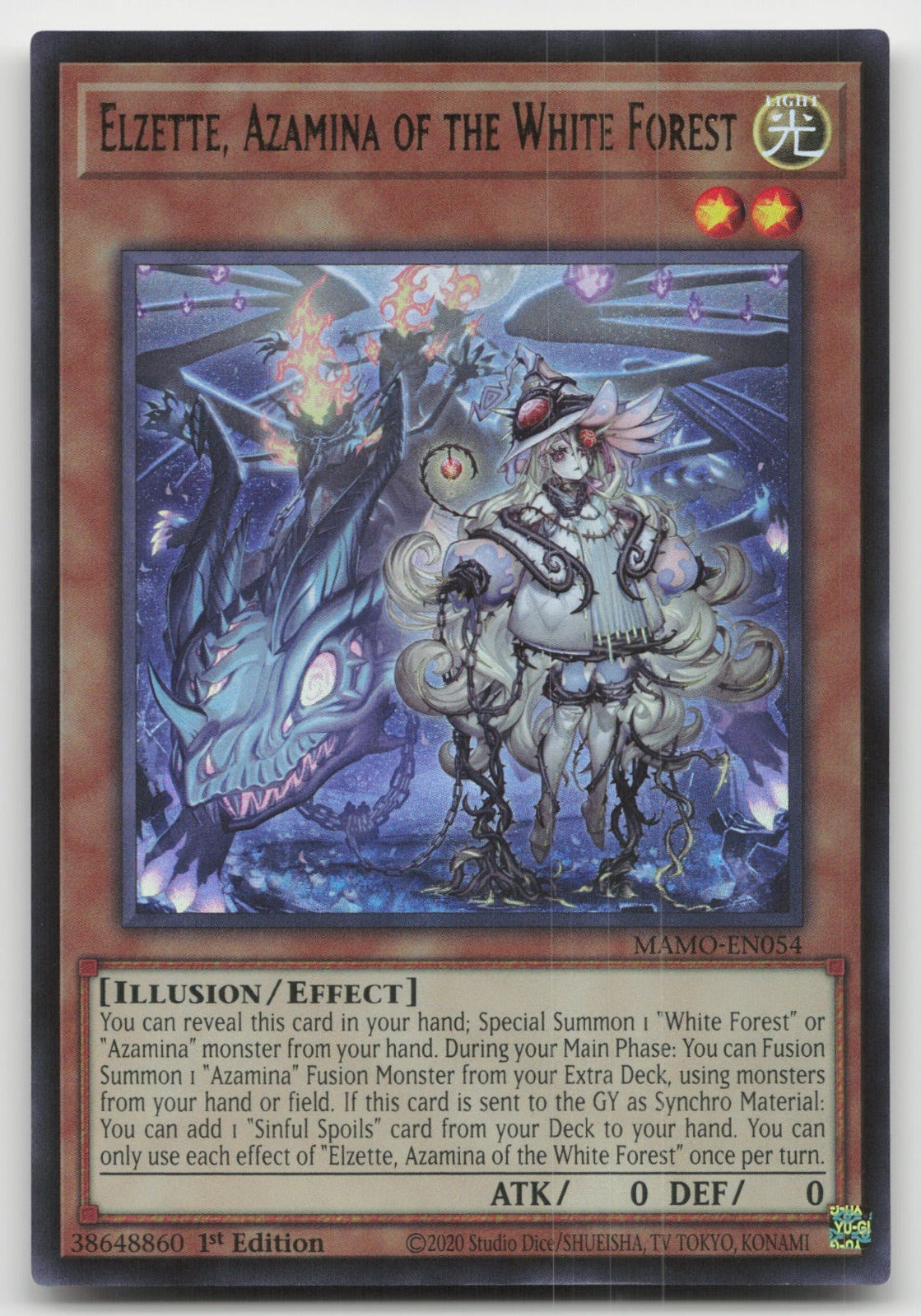 Elzette Azamina of the White Forest 1st Ultra Magnificent Monsters MAMO-EN054 NM