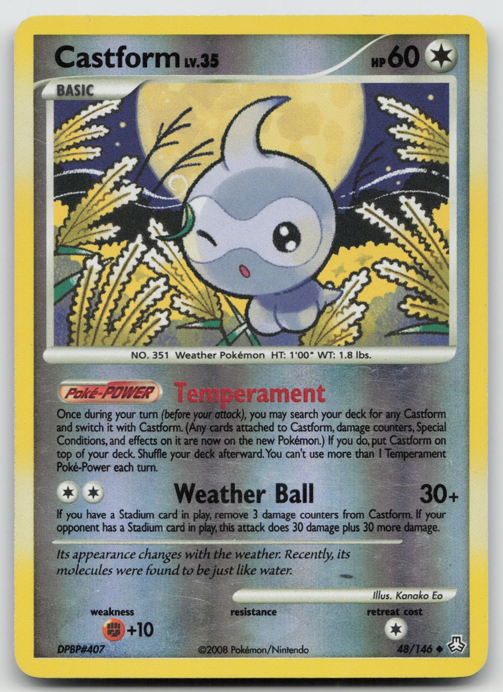 Castform Uncommon Reverse Holo Legends Awakened 48/146 MP