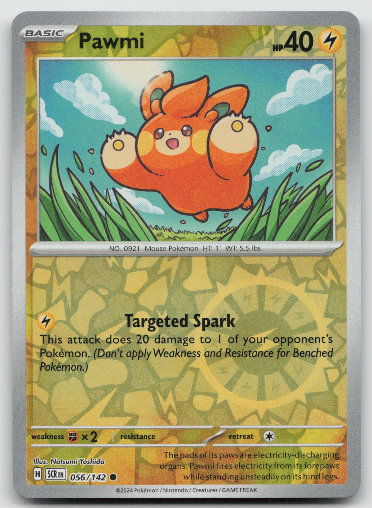 Pawmi Common Reverse Holo SV07: Stellar Crown 056/142 NM