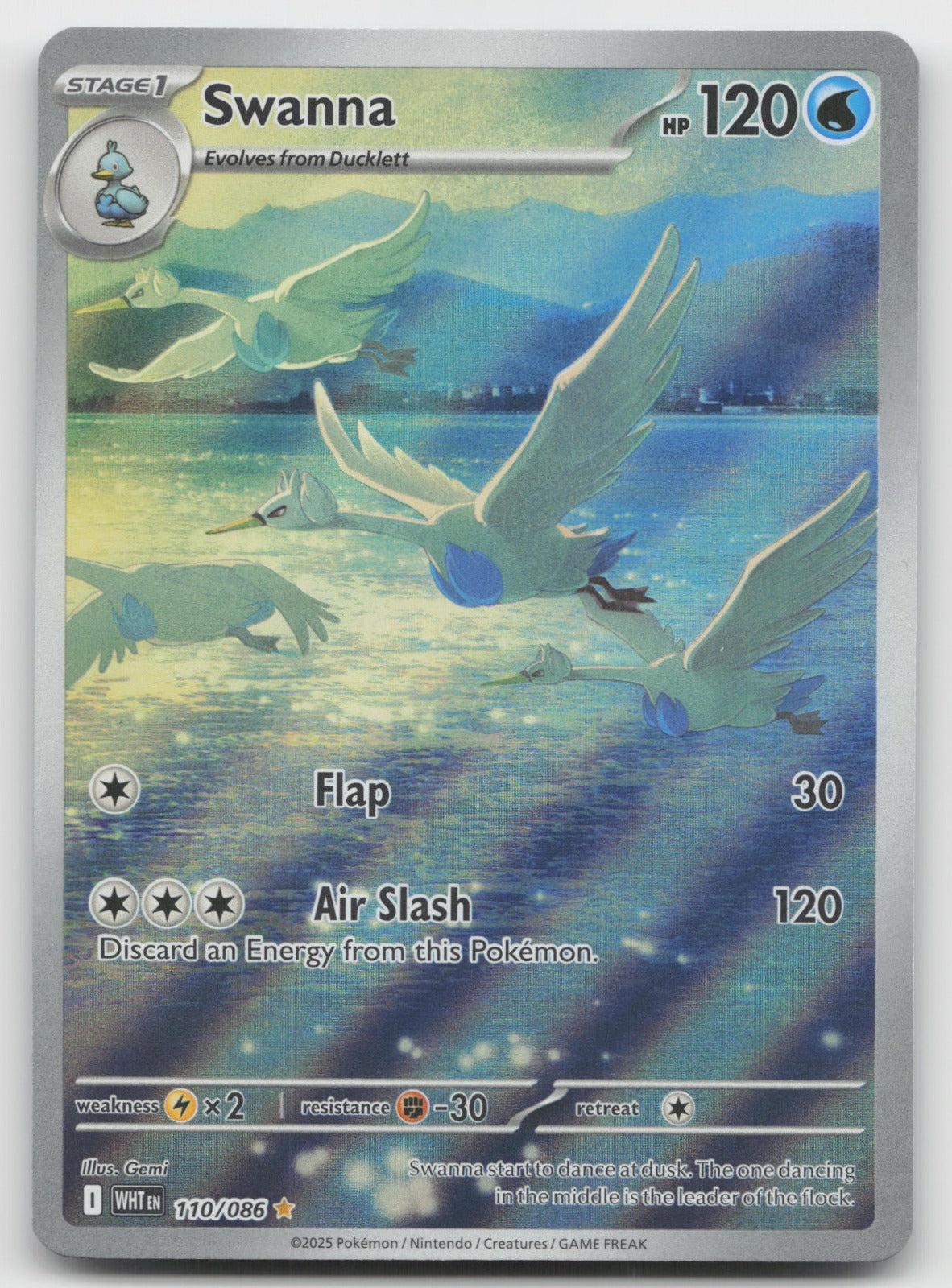 Swanna Holo Illustration Rare SV: White Flare 110/086 NM