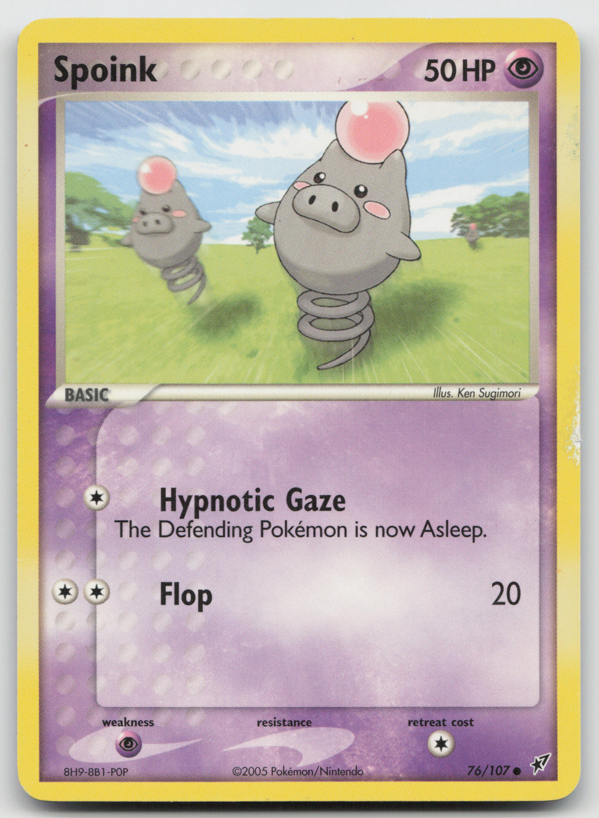 Spoink Common Normal Deoxys 76/107 HP