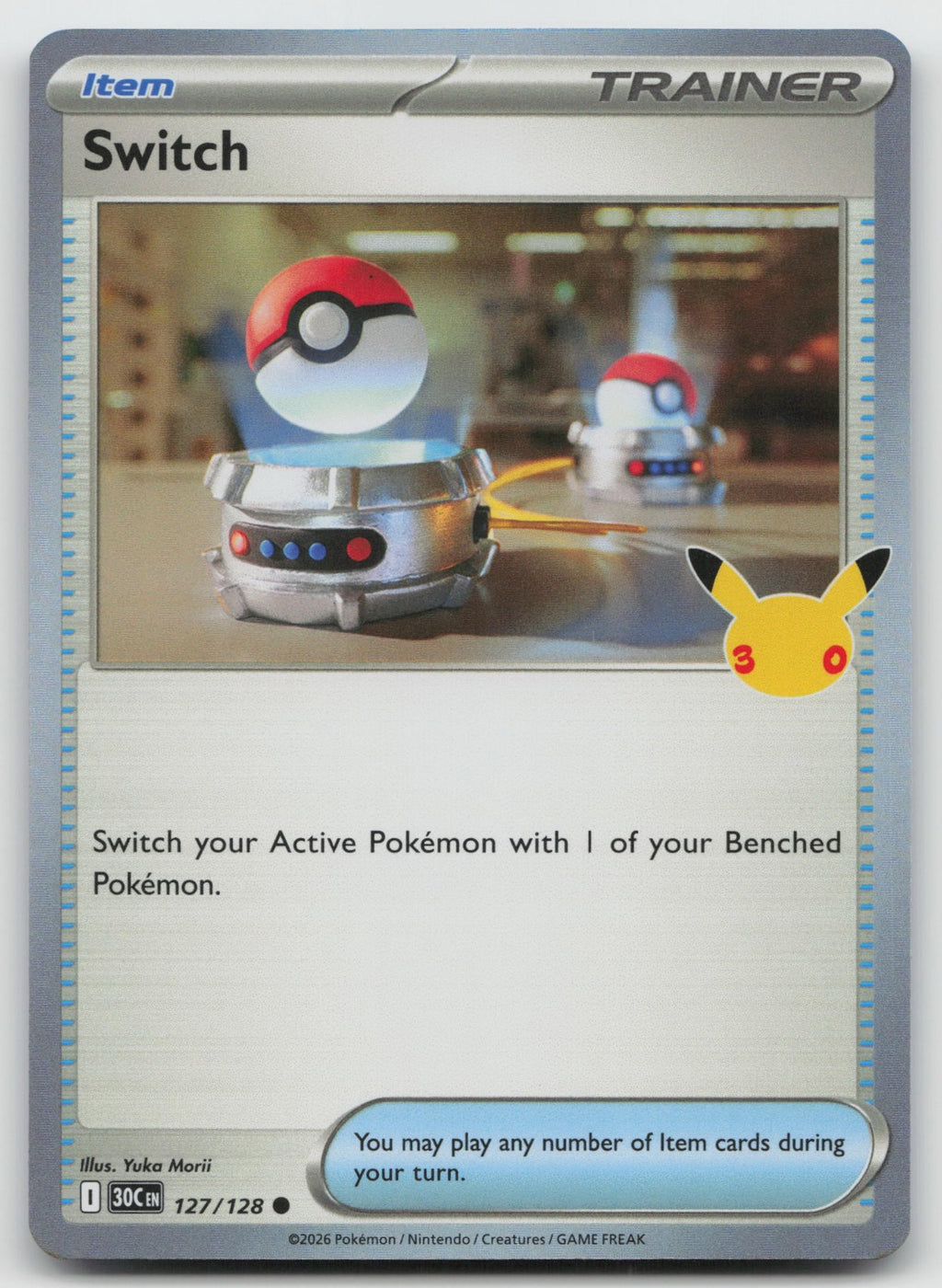 Switch Holo Common ME: 30th Celebration 127/128 NM