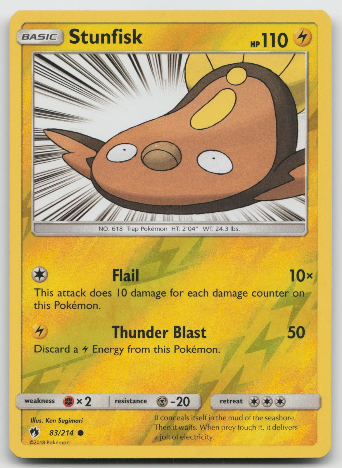 Stunfisk Reverse Holo Common SM - Lost Thunder 83/214 LP