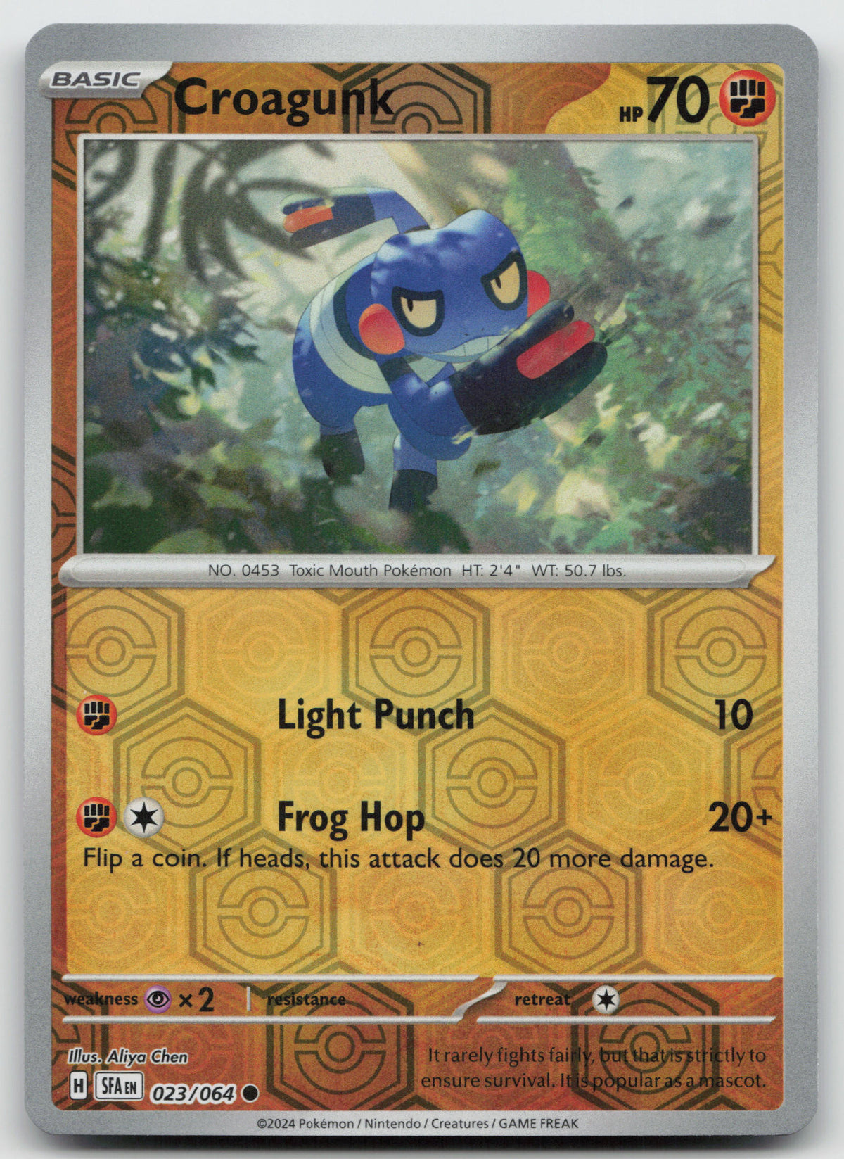Croagunk Common Reverse Holo SV: Shrouded Fable 023/064 NM
