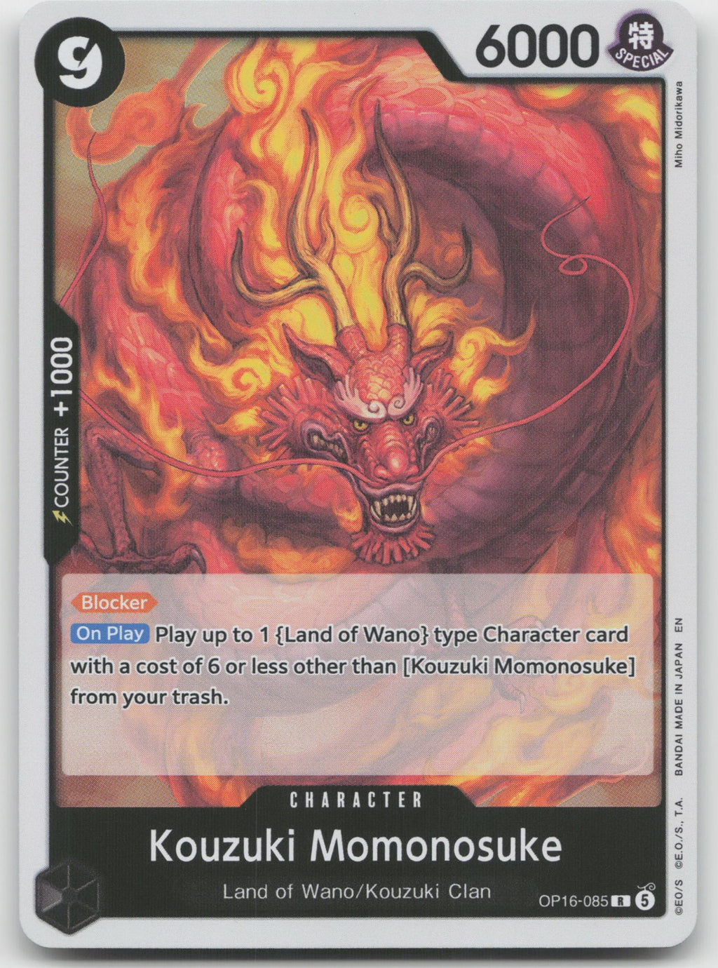 Kouzuki Momonosuke (085) R Foil The Time of Battle OP16-085 NM