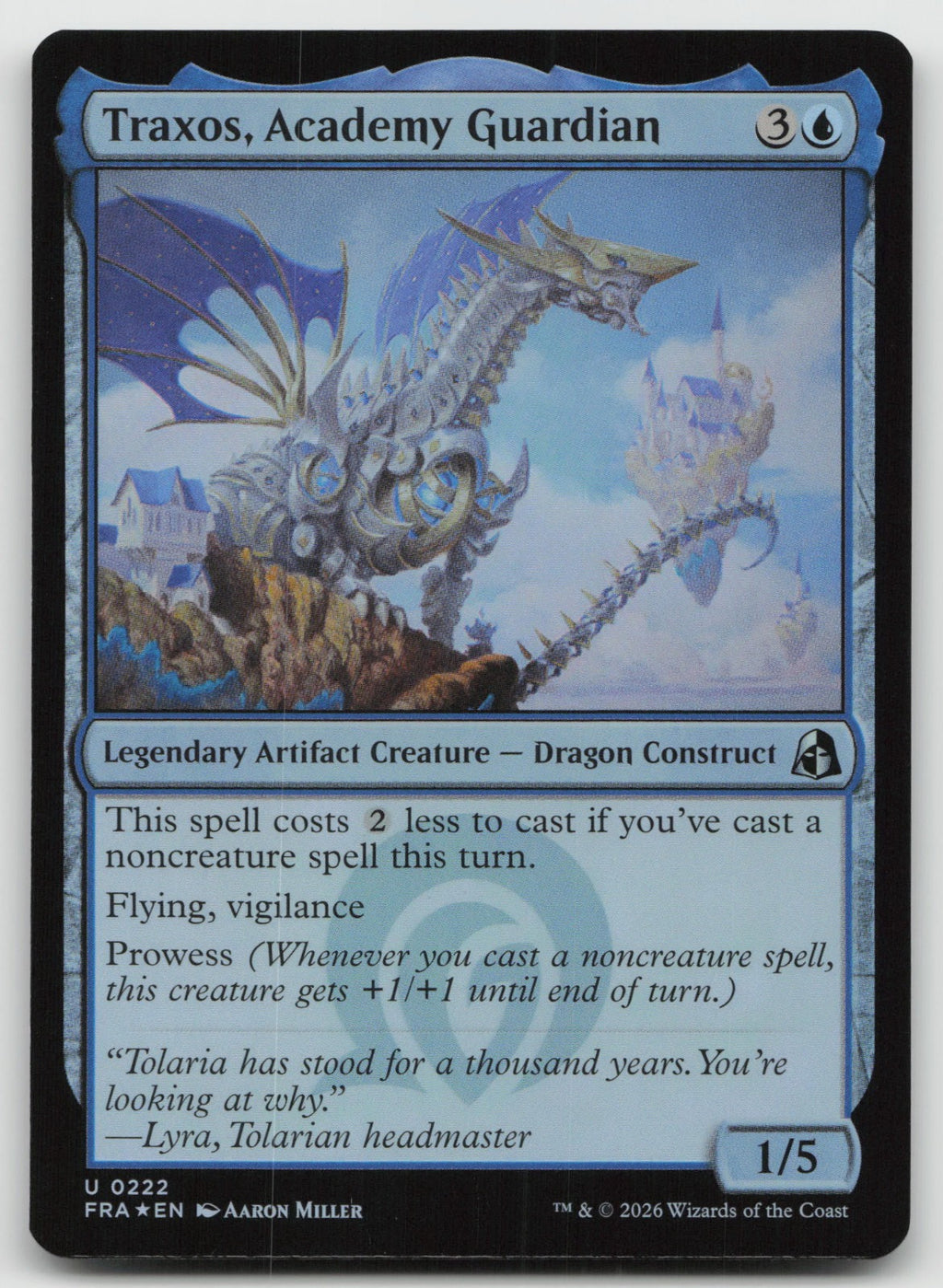 Traxos, Academy Guardian U Foil Reality Fracture 222 NM