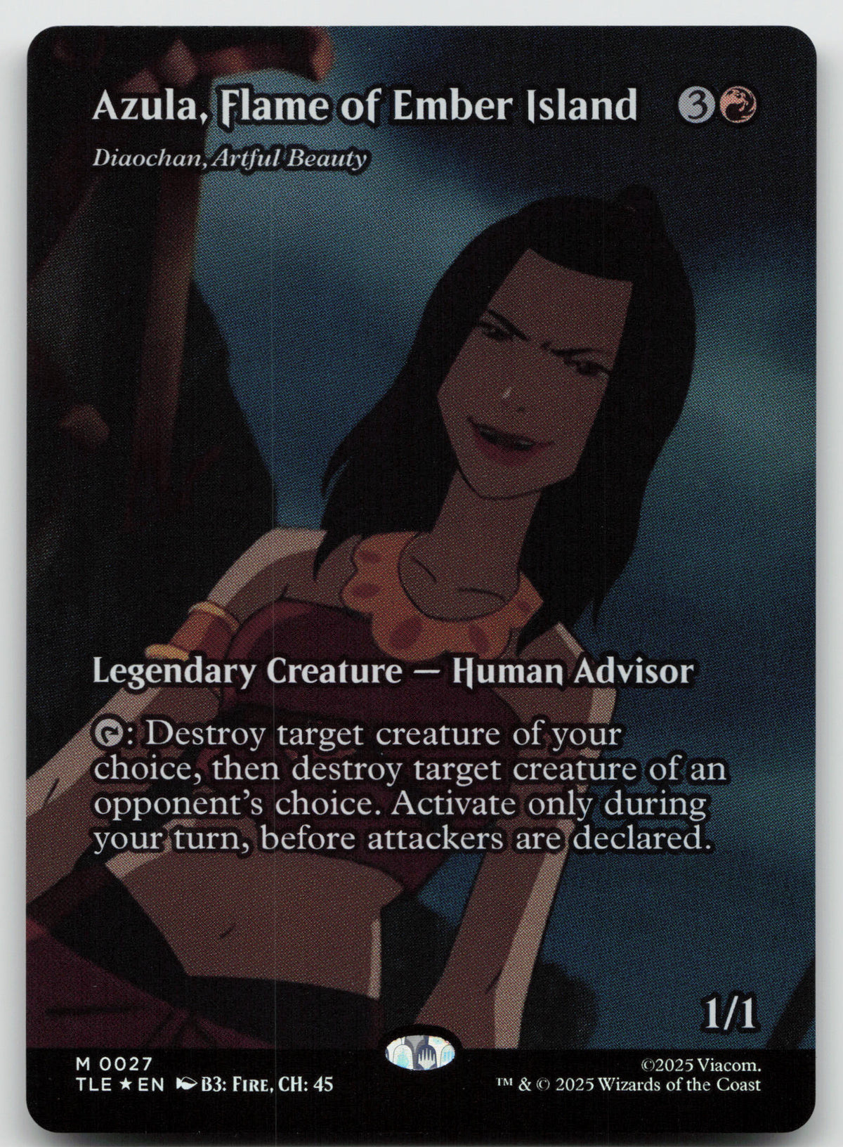 Azula, Flame of Ember Island - Diaochan, Artful Beauty (Borderless) M Foil 0027