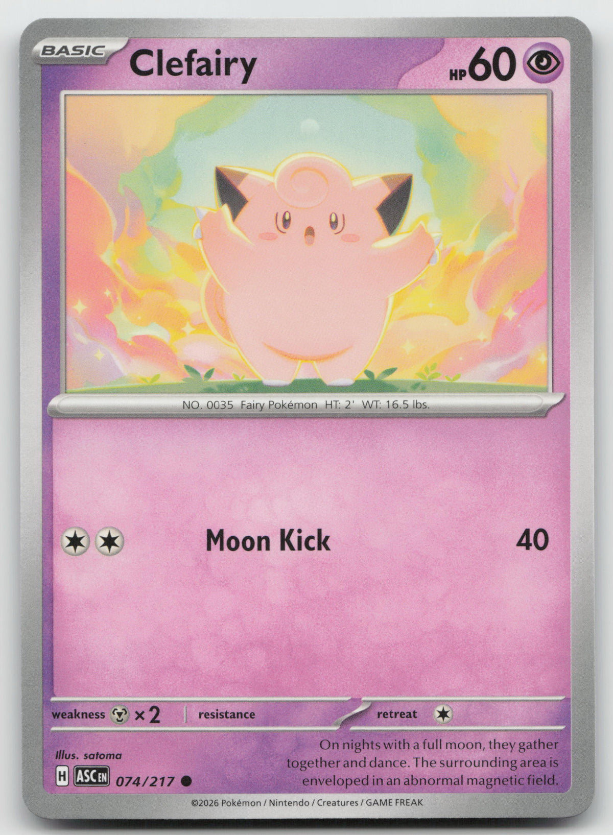 Clefairy Common Normal ME: Ascended Heroes 074/217 NM