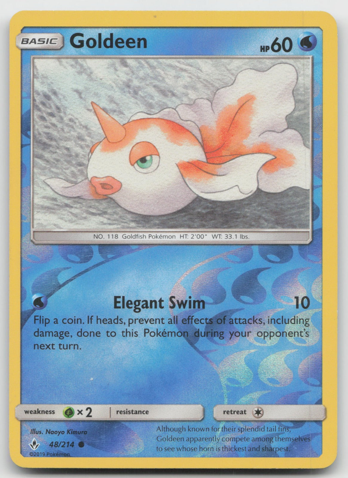 Goldeen Reverse Holo Common SM - Unbroken Bonds 48/214 VLP
