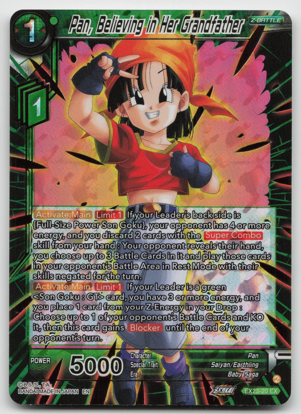 Pan, Believing in Her Grandfather Expansion Rare Foil 2023 EX23-20 NM