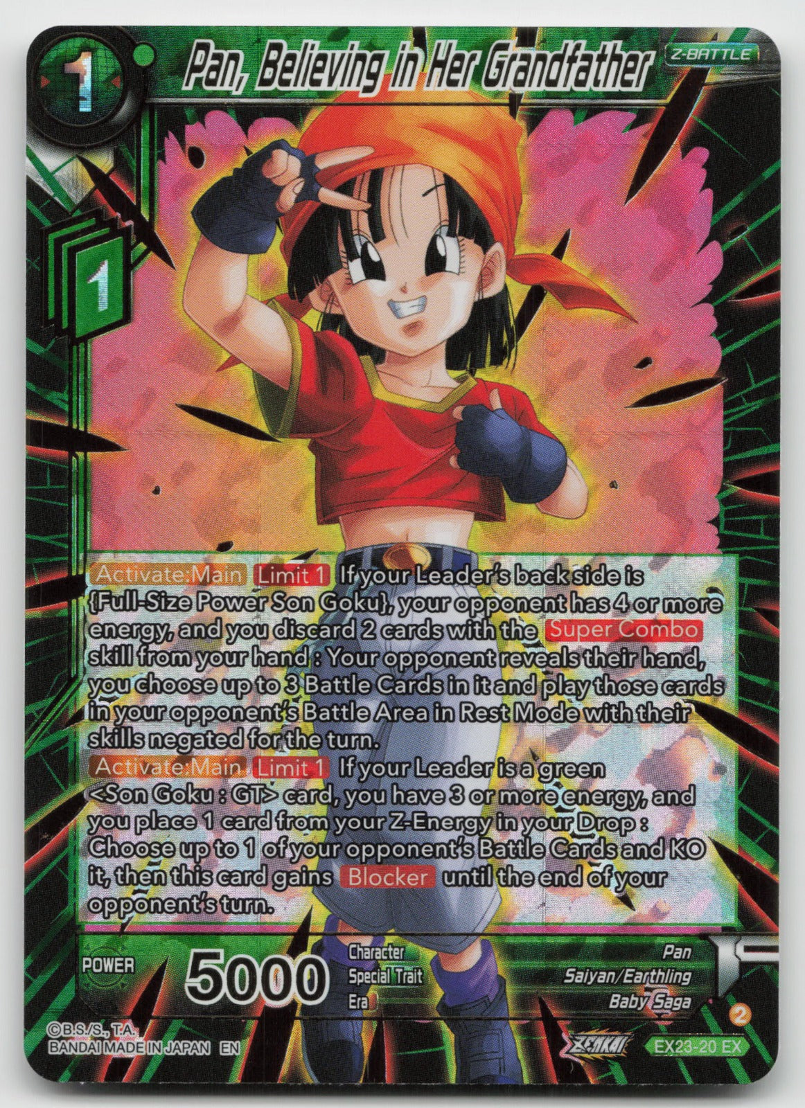 Pan, Believing in Her Grandfather Expansion Rare Foil 2023 EX23-20 NM
