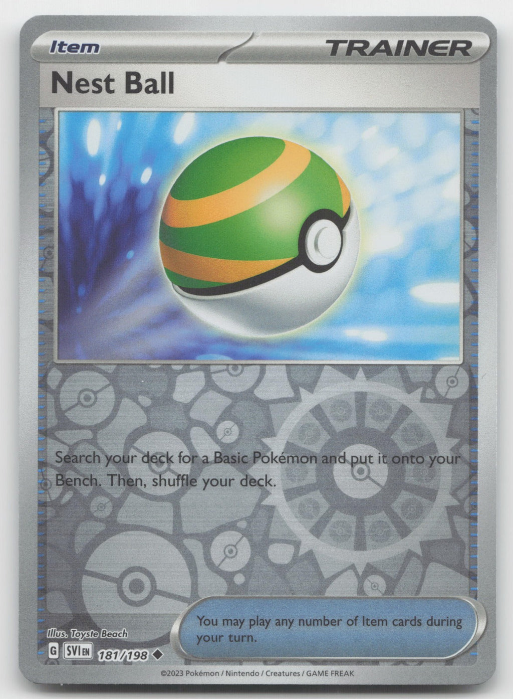 Nest Ball Reverse Holo Uncommon SV01: Scarlet & Violet Base Set 181/198 NM