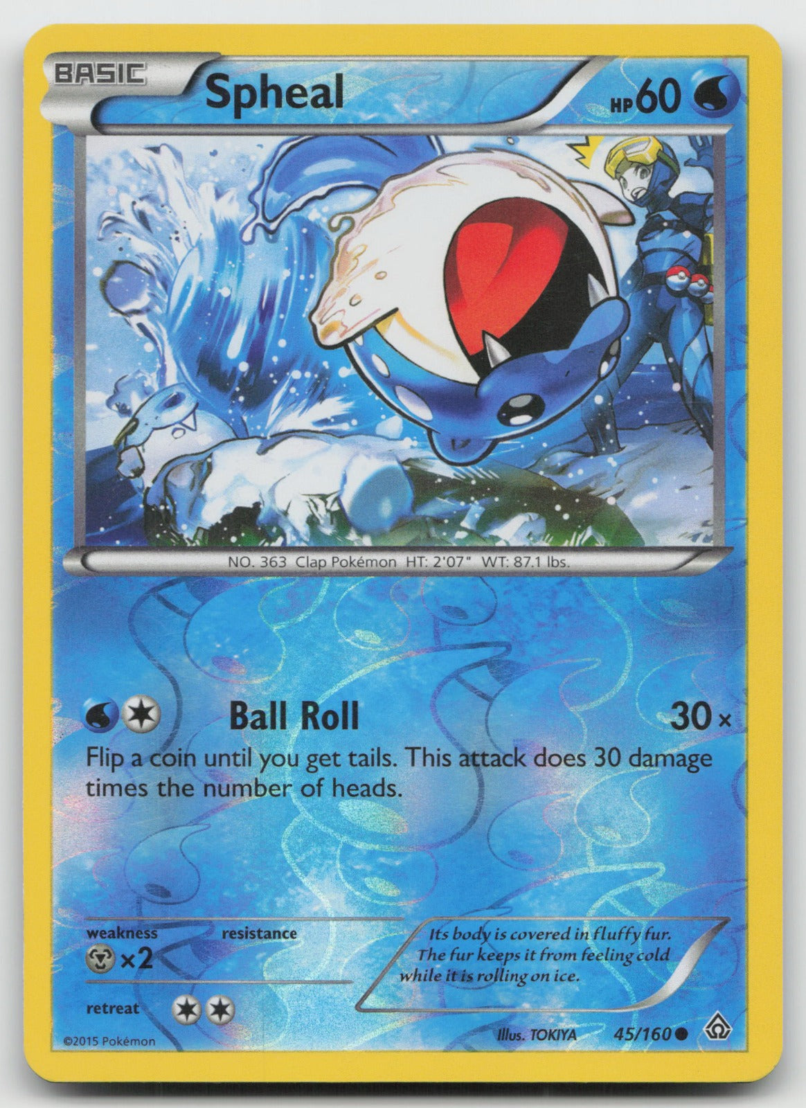 Spheal Common Reverse Holo XY - Primal Clash 45/160 LP