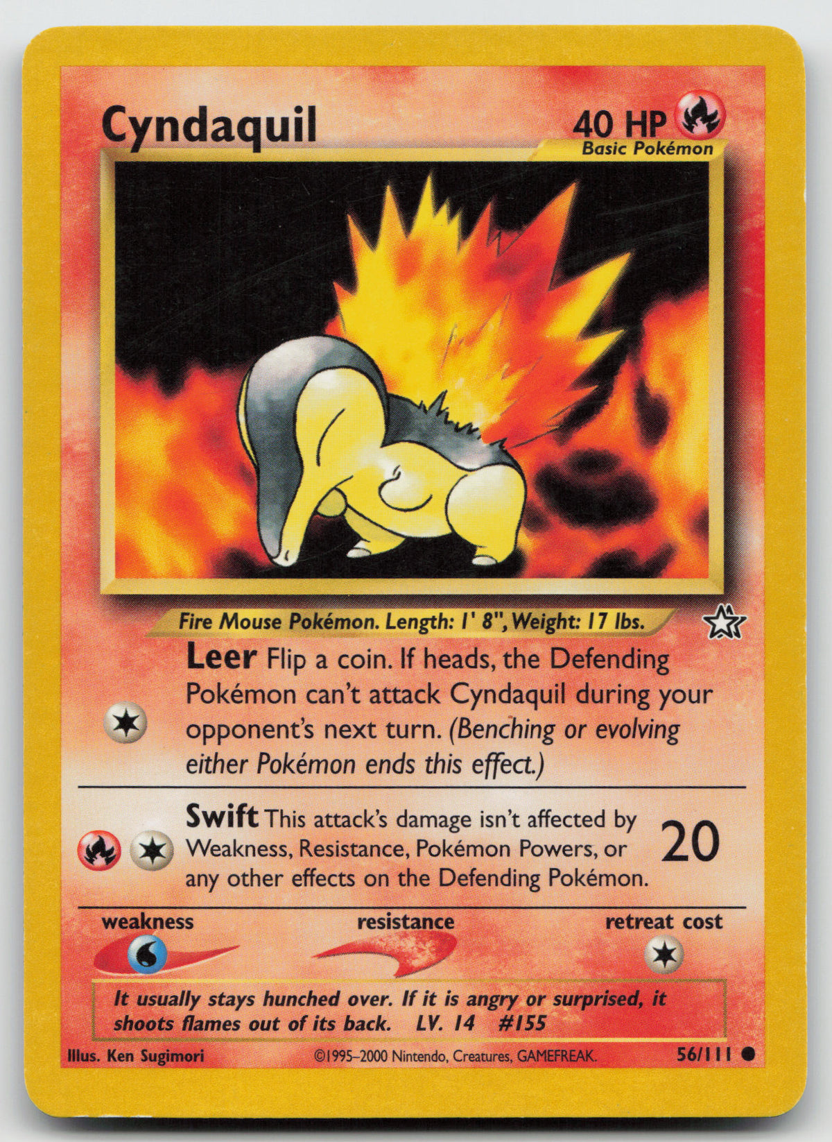 Cyndaquil Common Unlimited Neo Genesis 56/111 LP