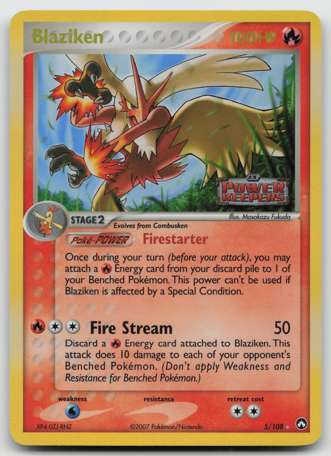 Blaziken Rare Reverse Holo Power Keepers 5/108 VLP