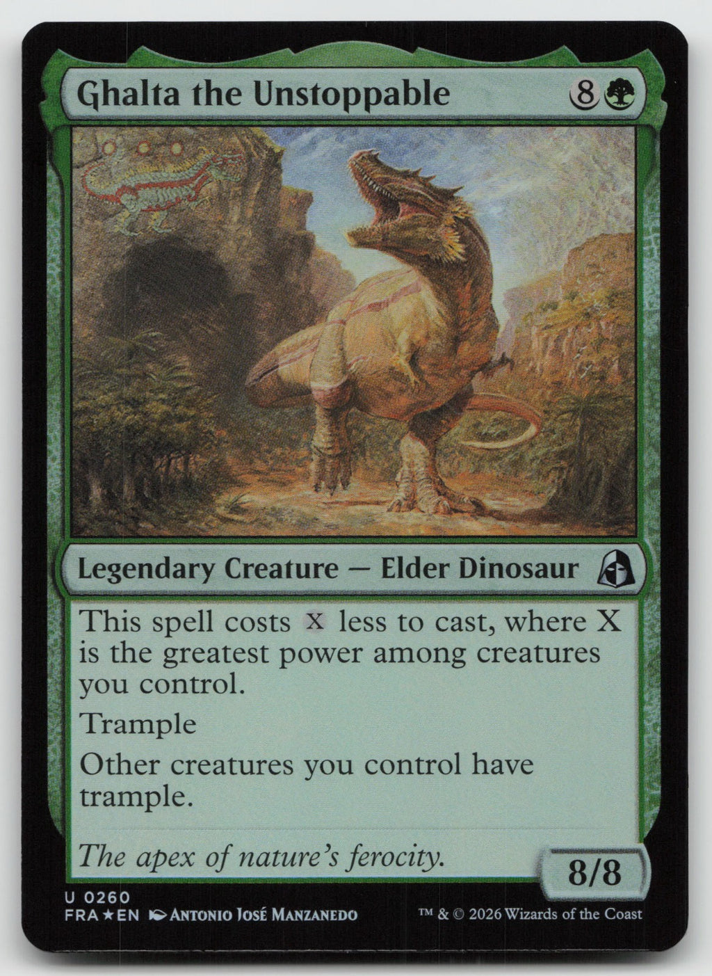 Ghalta the Unstoppable U Foil Reality Fracture 260 NM