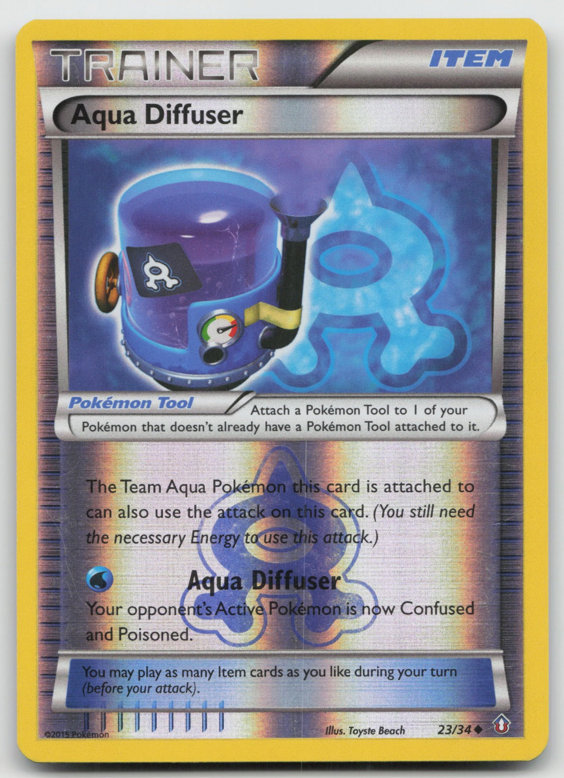 Aqua Diffuser Uncommon Reverse Holo Double Crisis 23/34 LP