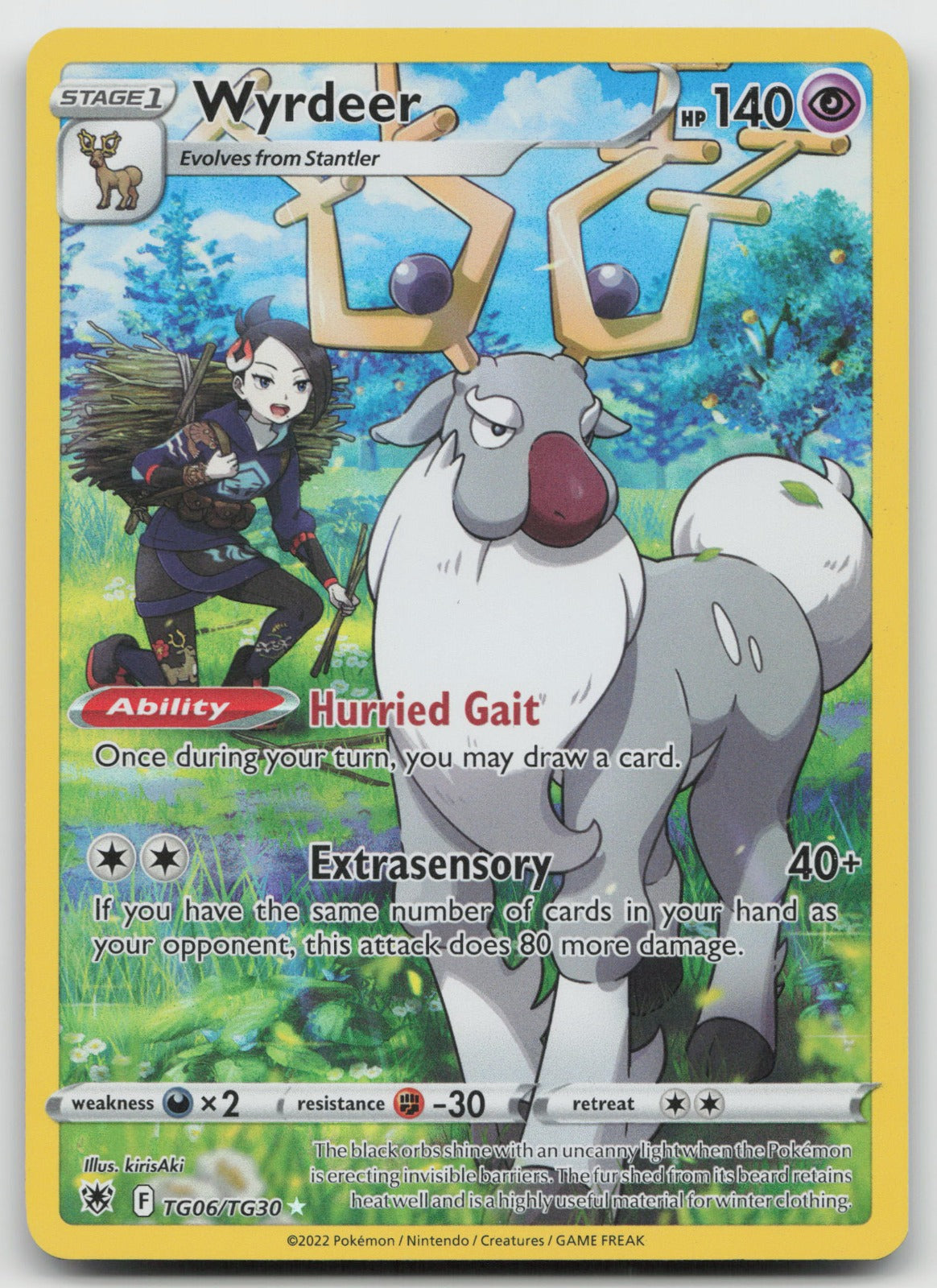 Wyrdeer Holo Ultra Rare SWSH10: Astral Radiance Trainer Gallery TG06/TG30 NM