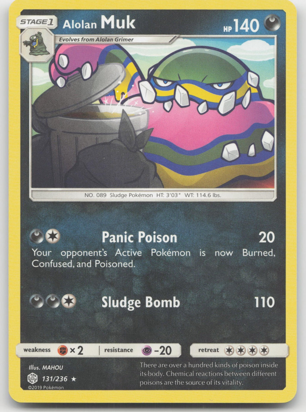 Alolan Muk Rare SM - Cosmic Eclipse 131/236 LP