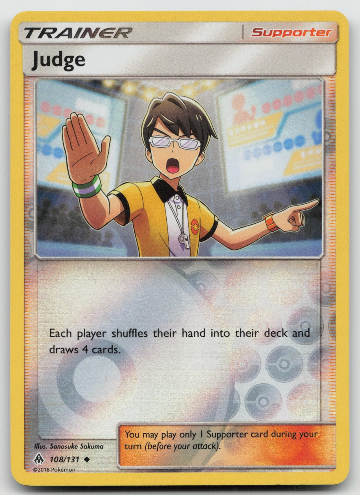 Judge Reverse Holo Uncommon SM - Forbidden Light 108/131 NM