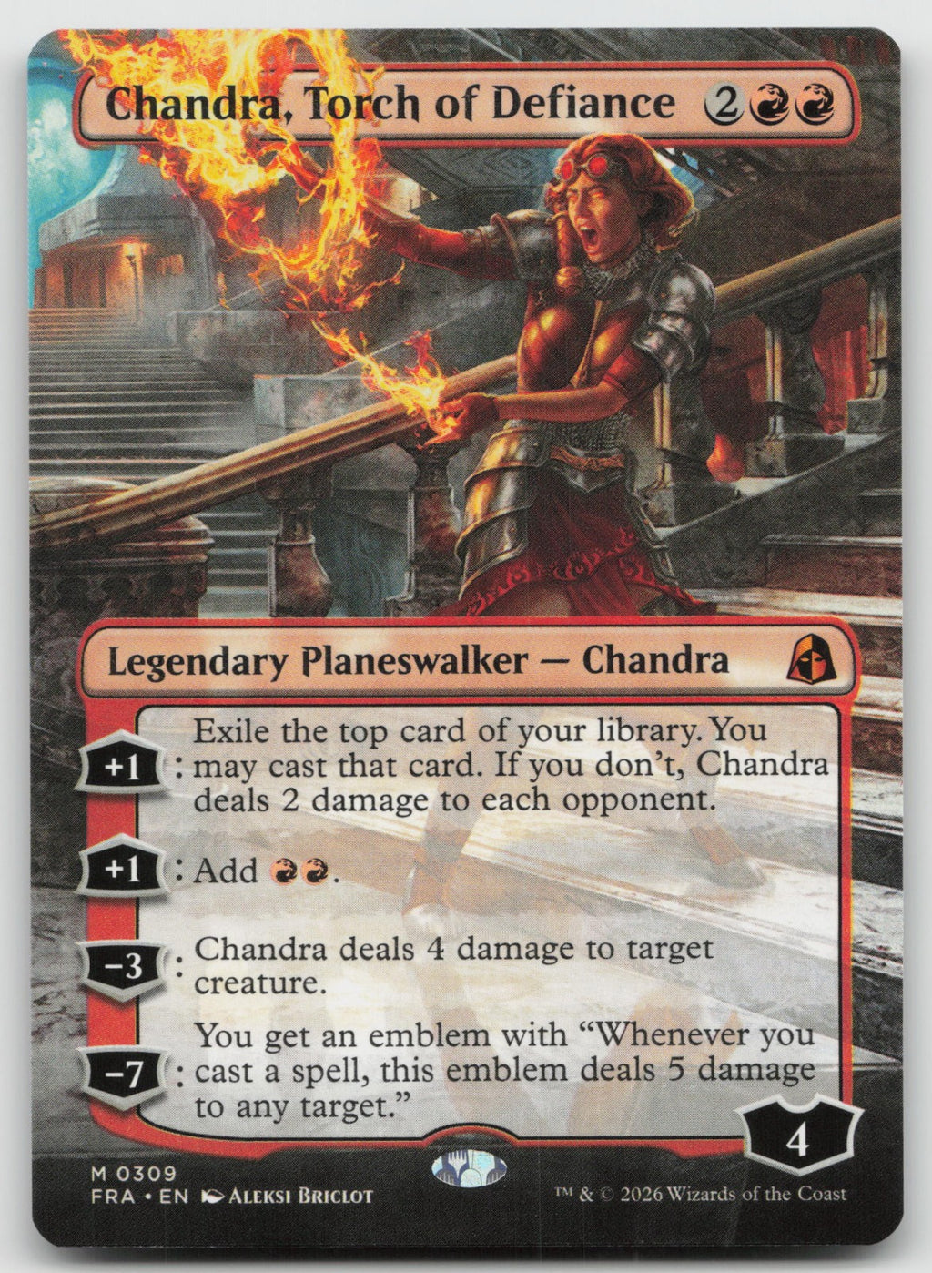 Chandra, Torch of Defiance (Borderless) M Reality Fracture 309 NM