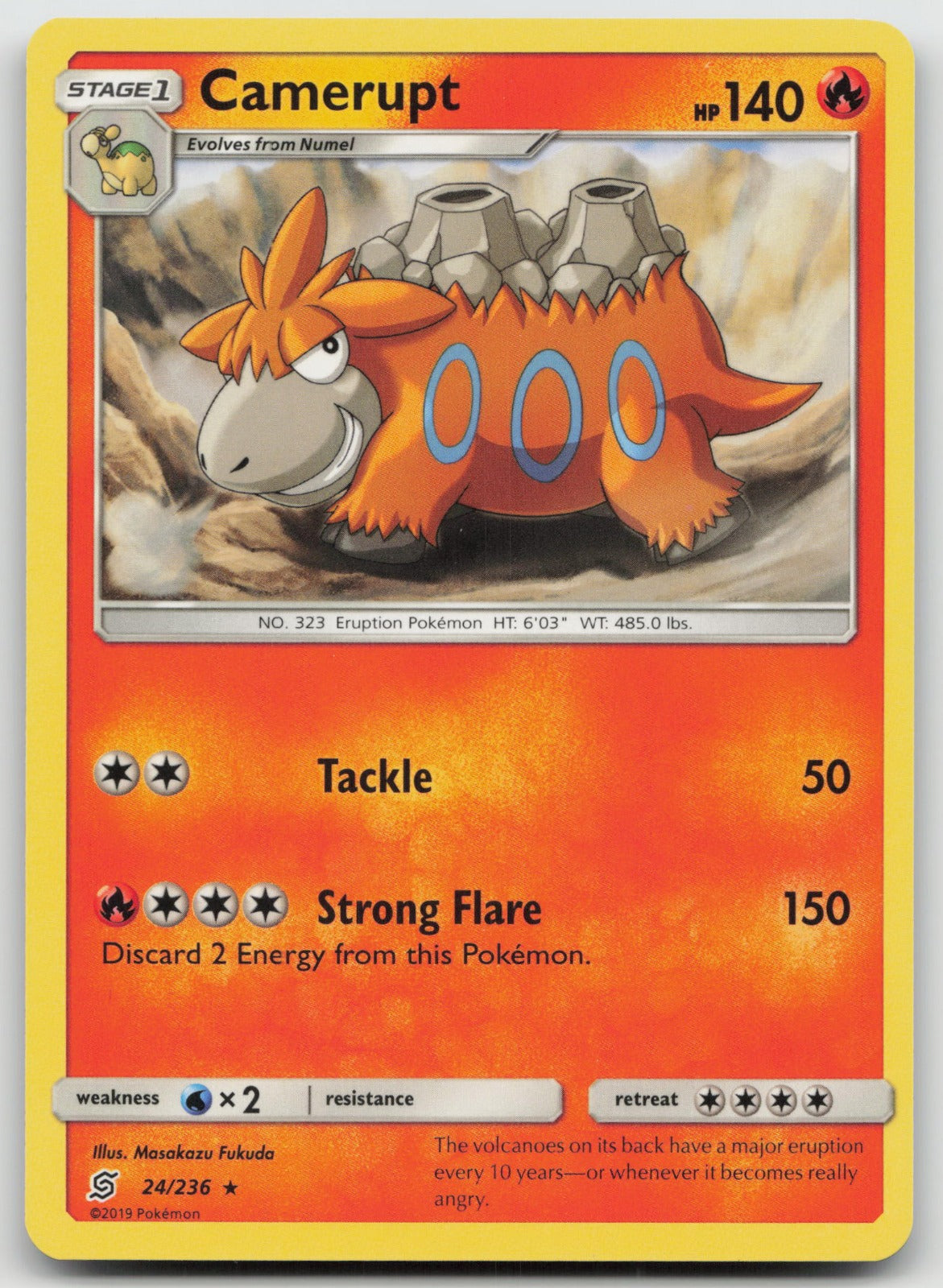 Camerupt Rare SM - Unified Minds 24/236 NM