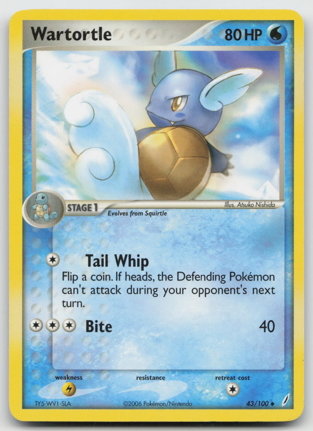 Wartortle Uncommon Crystal Guardians 43/100 HP