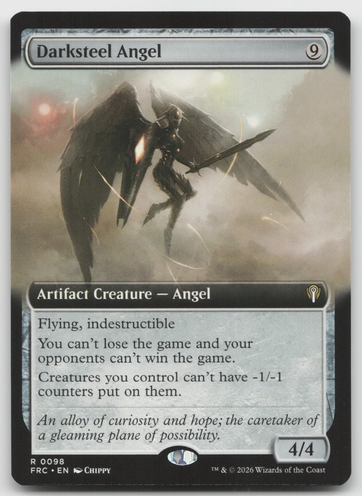 Darksteel Angel (Extended Art) R Commander: Reality Fracture 98 NM