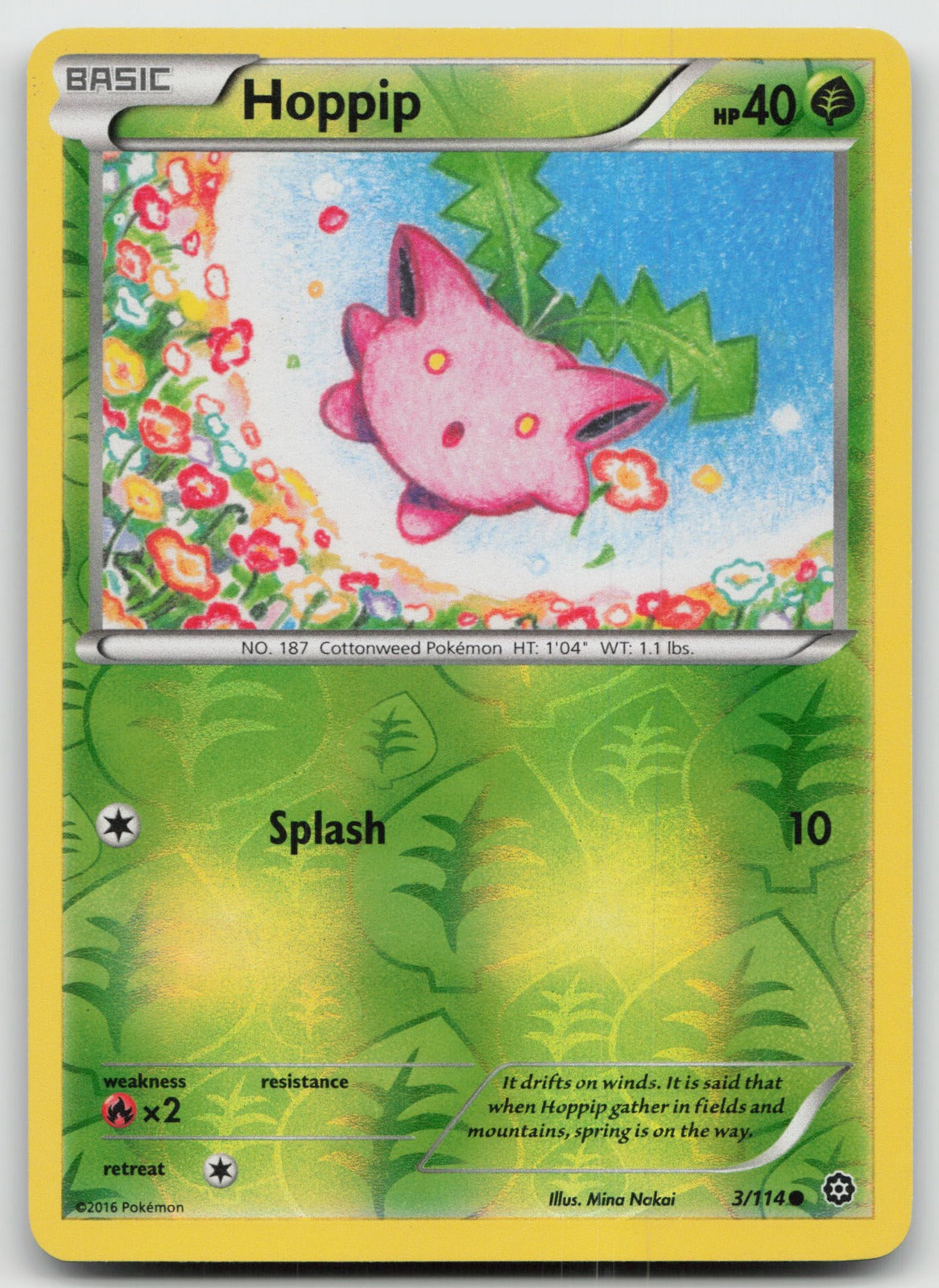Hoppip Common Reverse Holo XY - Steam Siege 3/114 LP