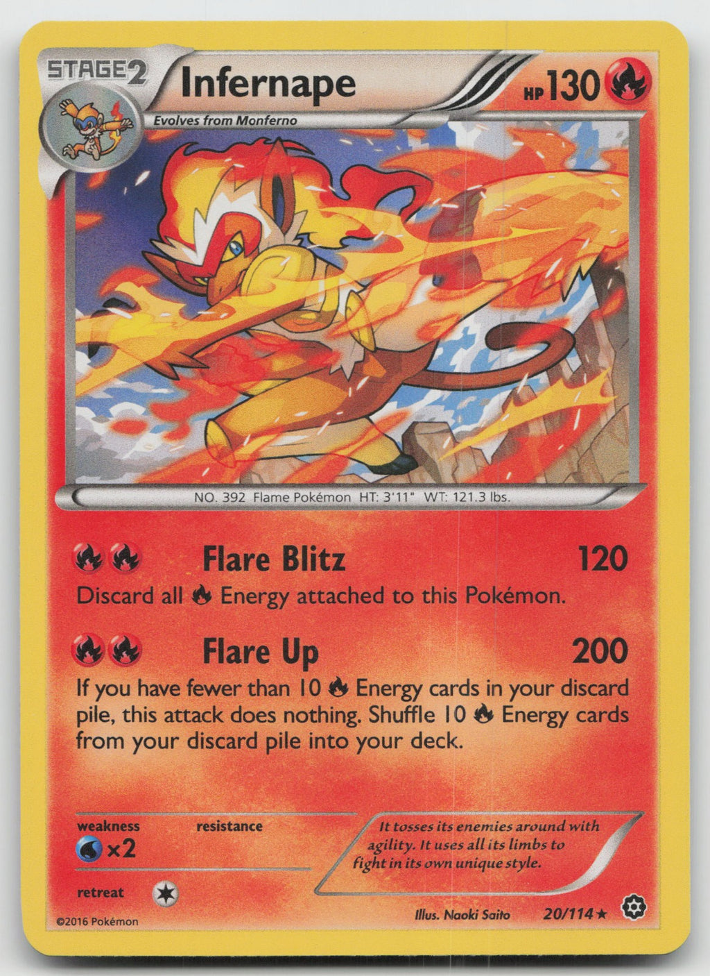 Infernape Holo Rare XY - Steam Siege 20/114 LP
