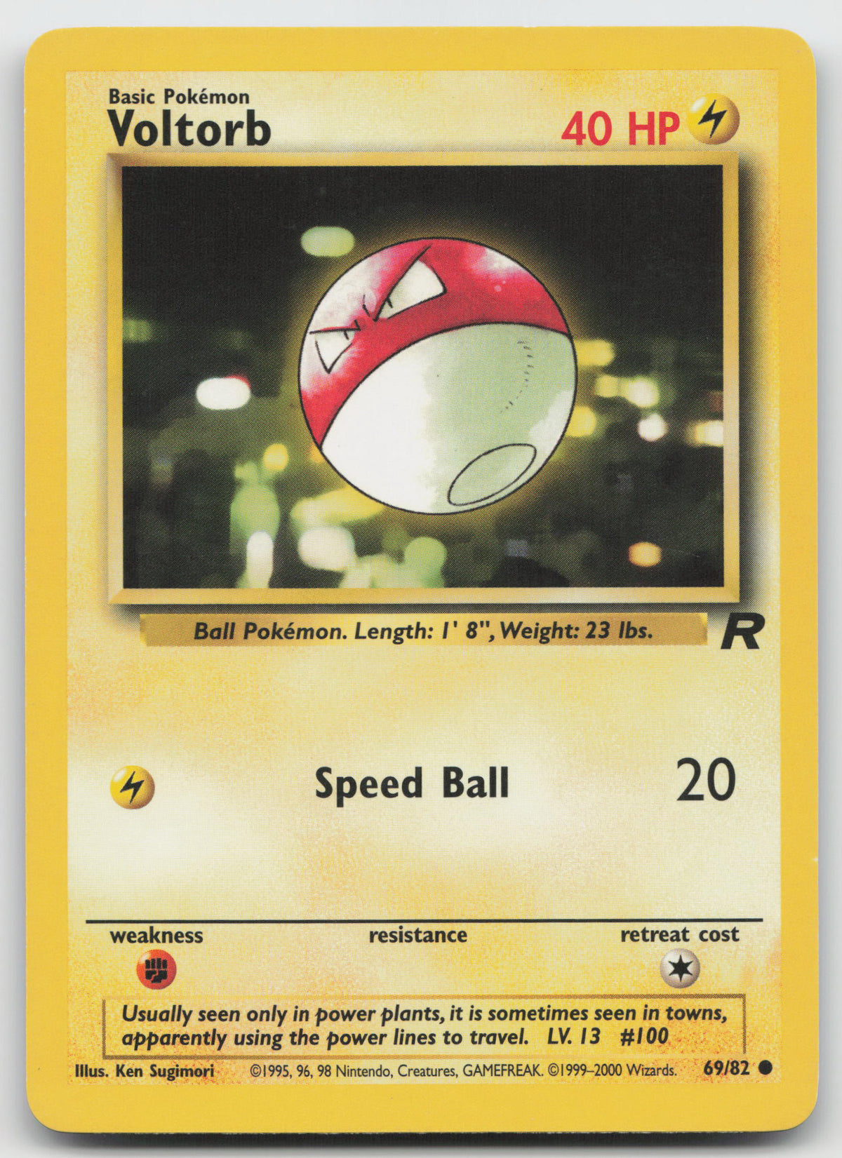 Voltorb Common Unlimited Team Rocket 69/82 LP