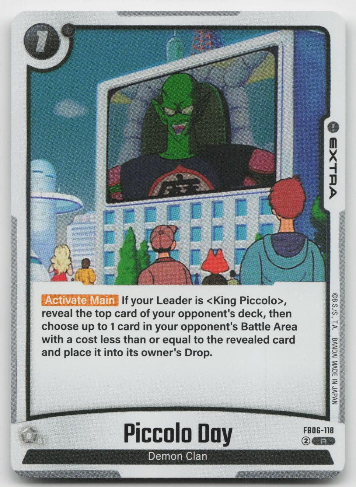 Piccolo Day Rare Holo Rivals Clash FB06-118 NM