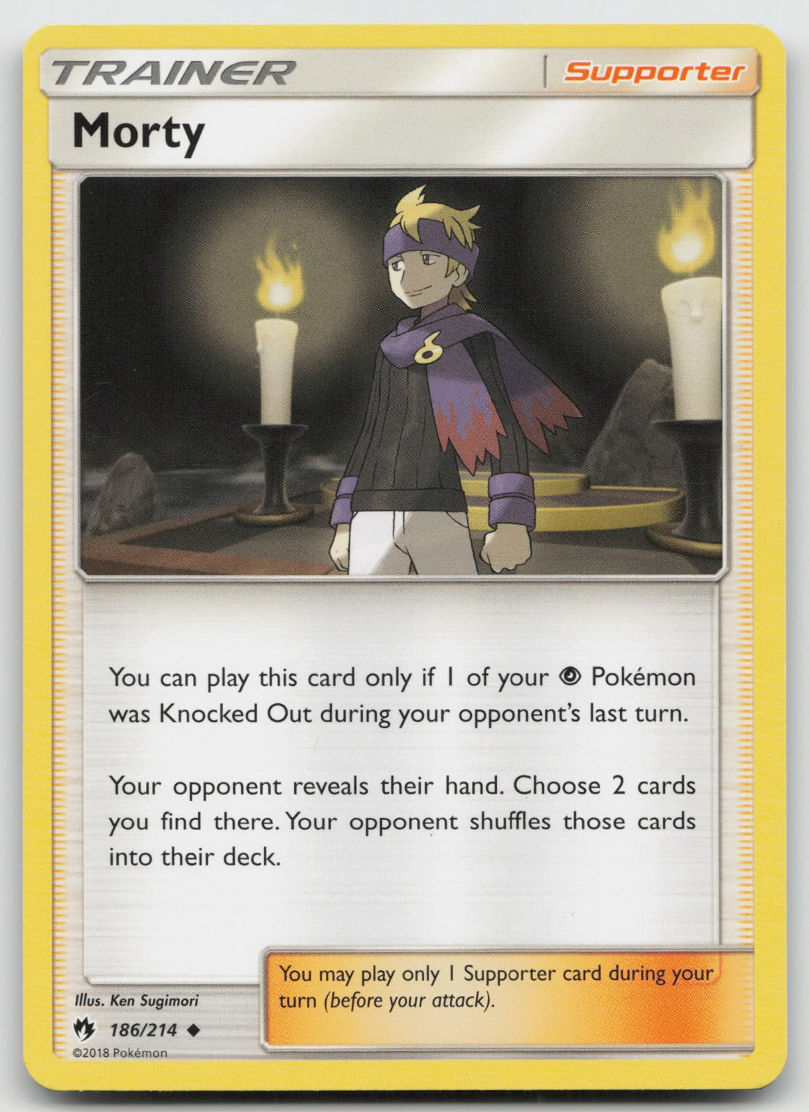 Morty Uncommon SM - Lost Thunder 186/214 NM