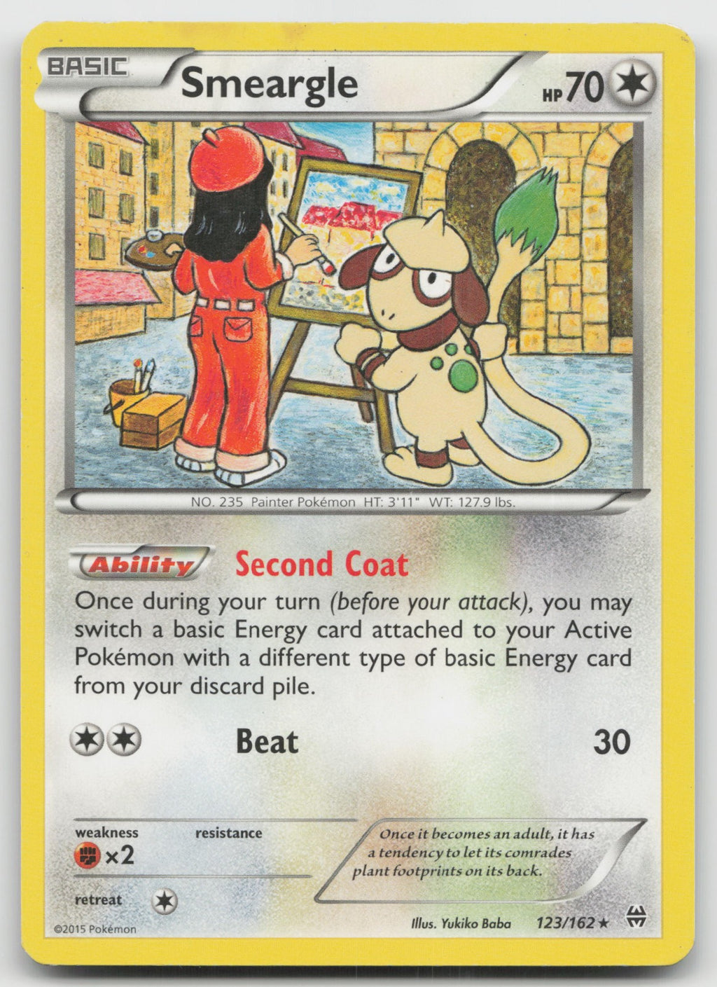 Smeargle Rare XY - BREAKthrough 123/162 MP
