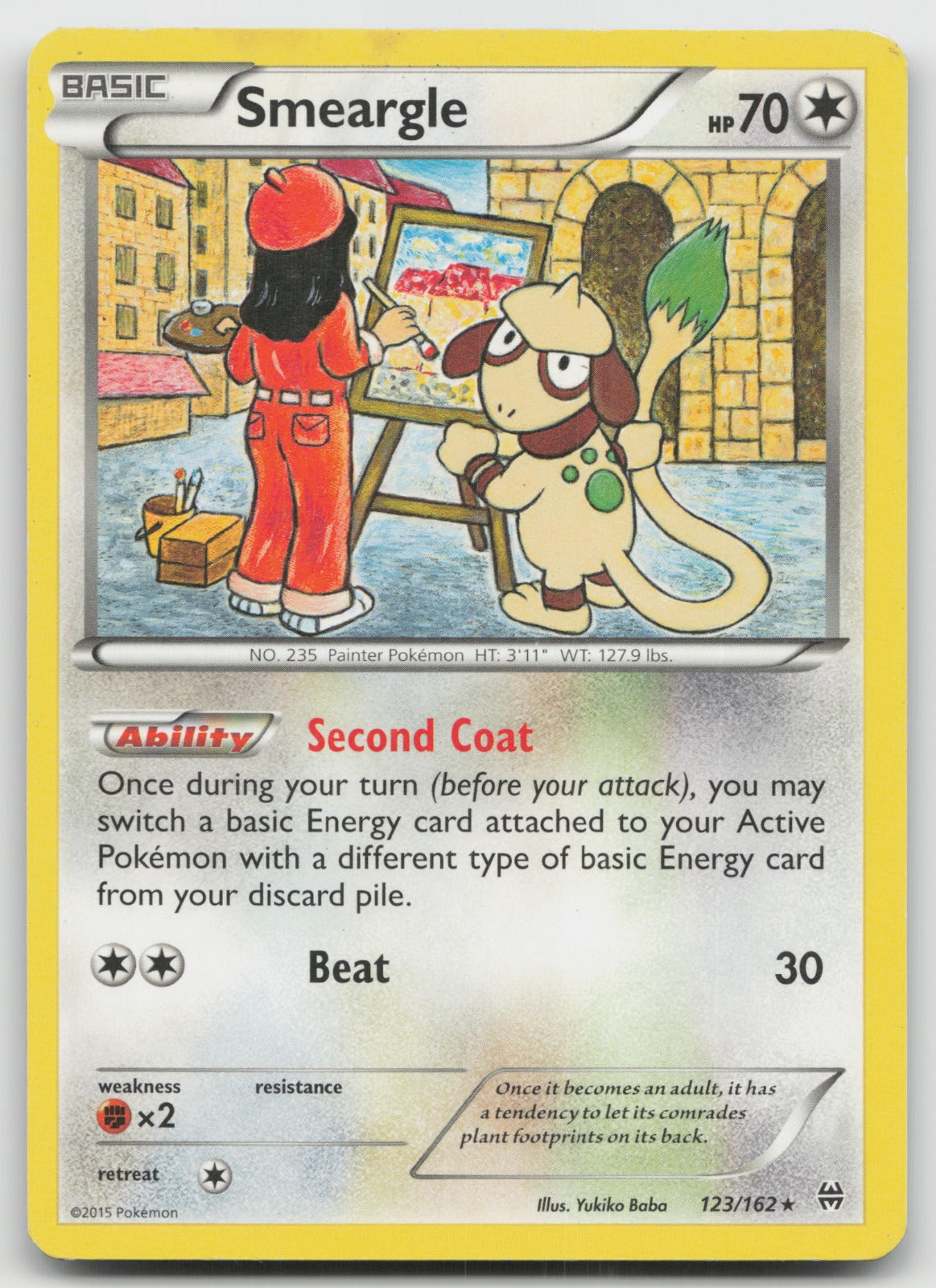 Smeargle Rare XY - BREAKthrough 123/162 MP